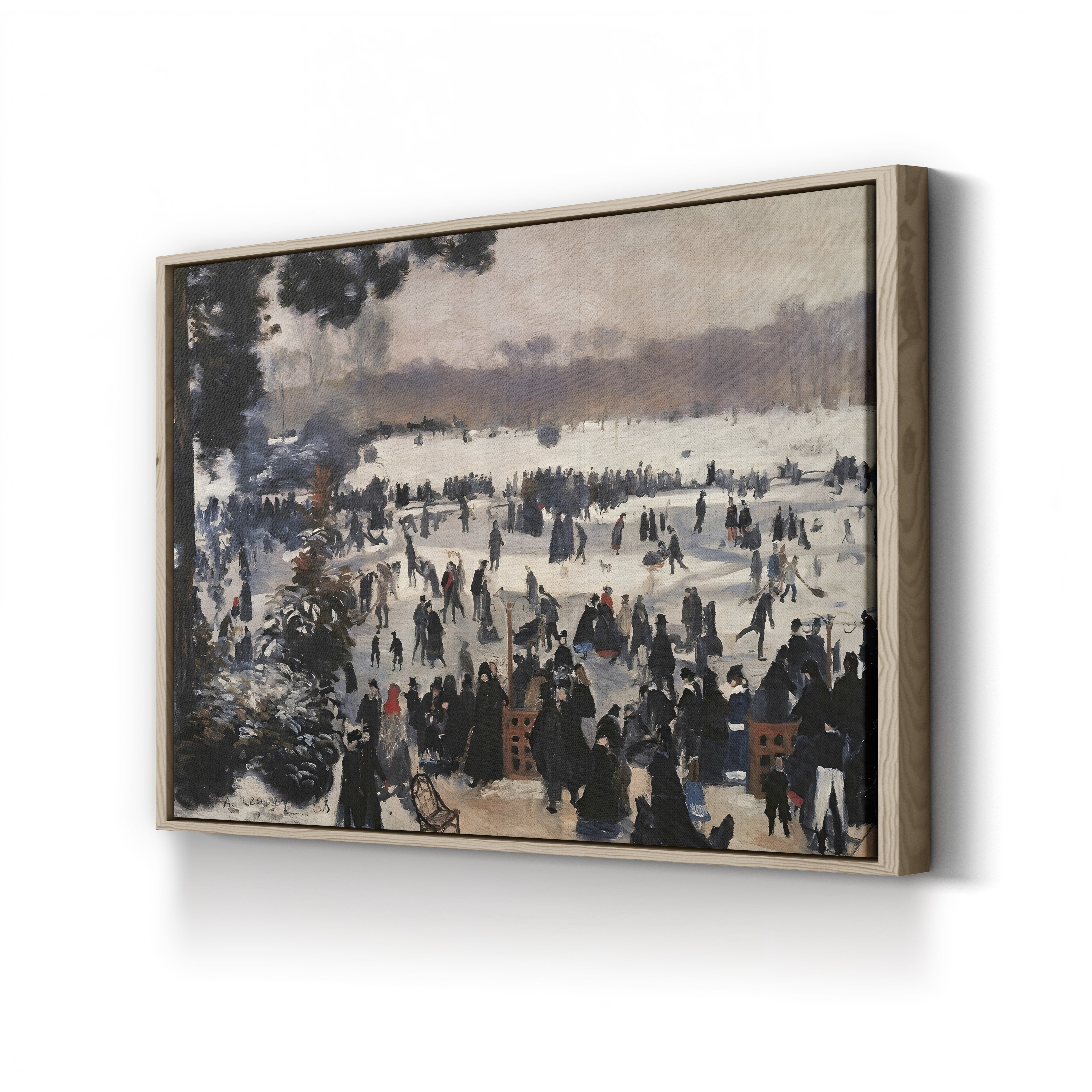 Skaters in the Bois de Boulogne – Renoir Wall Art | Impressionist Winter Canvas