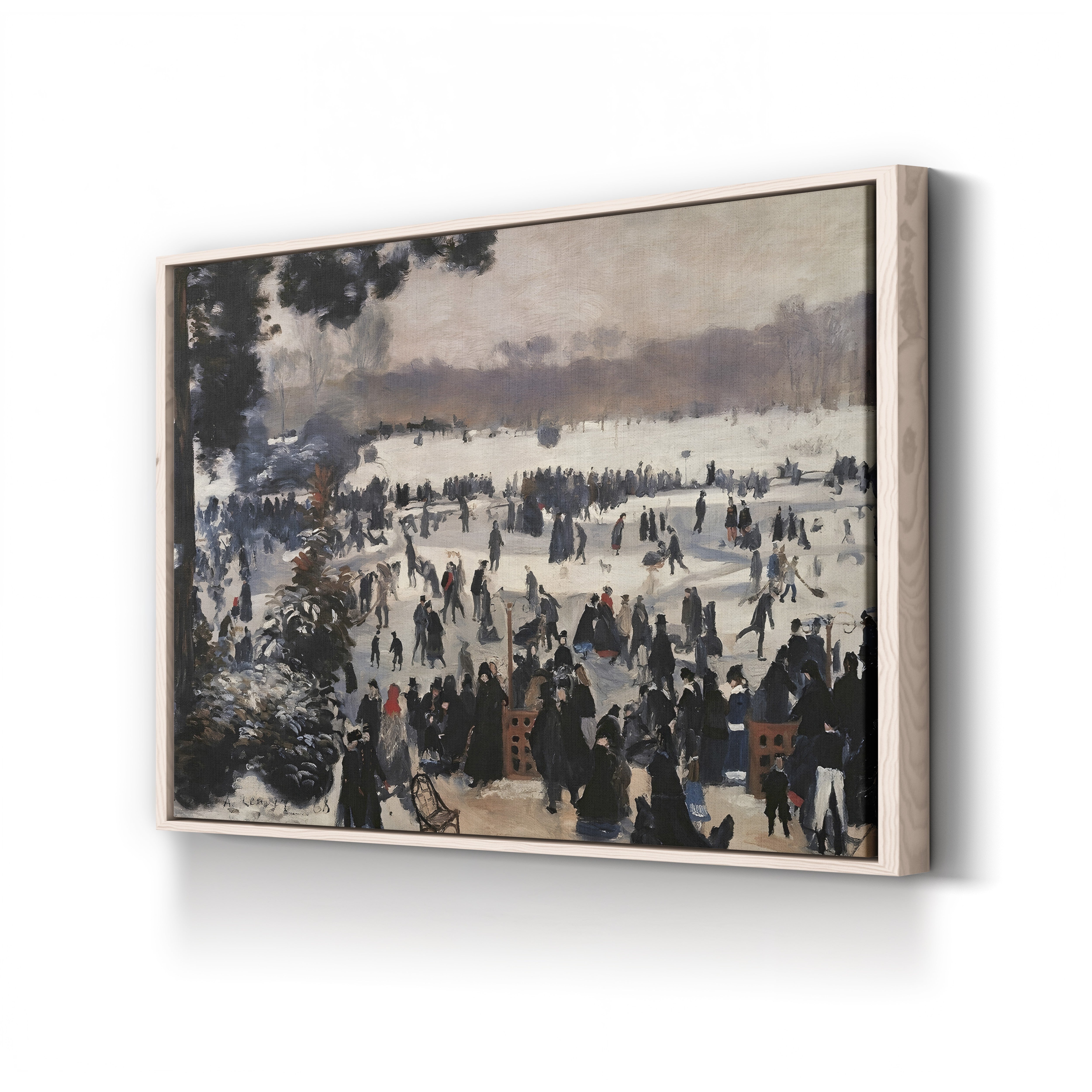 Skaters in the Bois de Boulogne – Renoir Wall Art | Impressionist Winter Canvas
