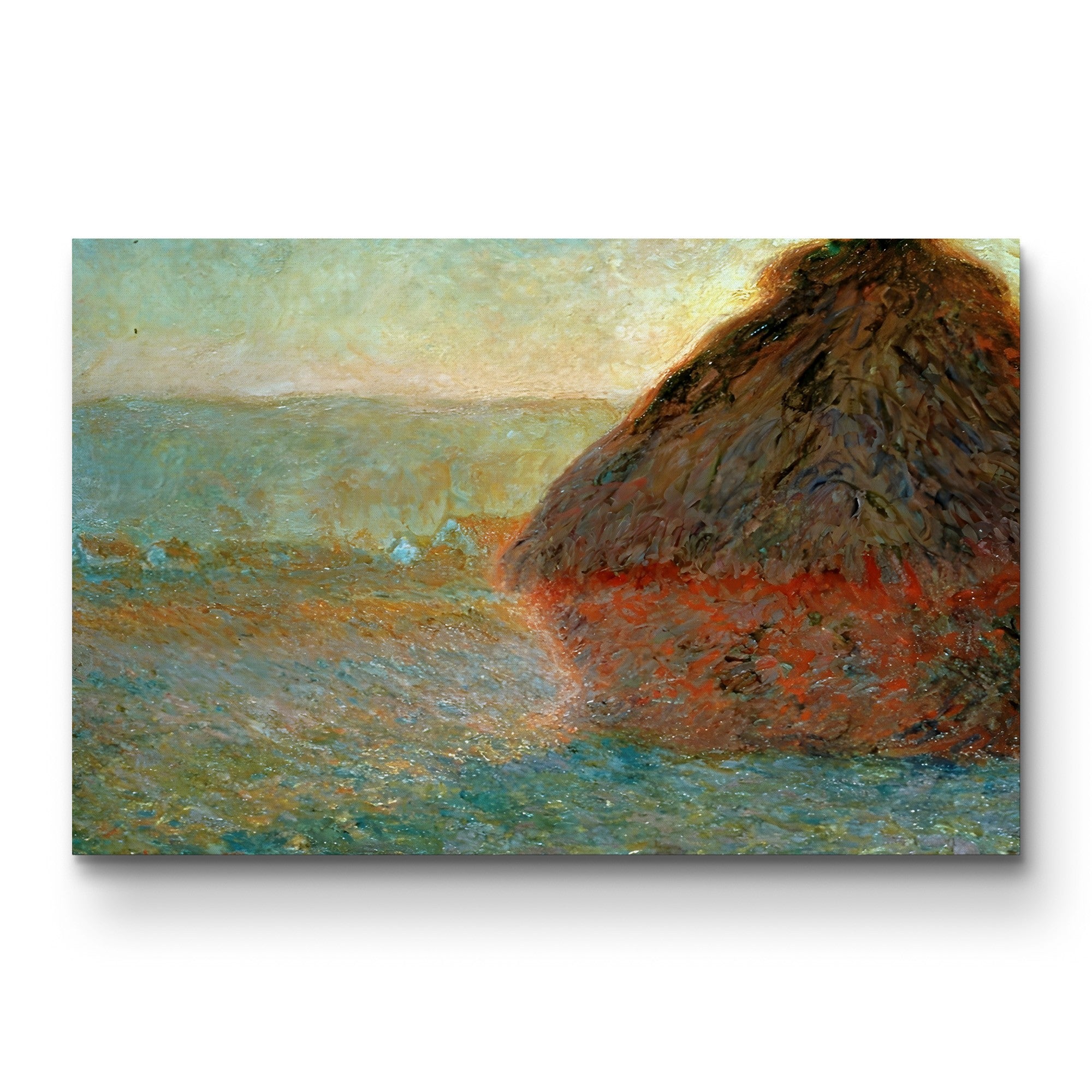 Haystack at Sunset – Claude Monet Wall Art | Iconic Meules Series Canvas Print