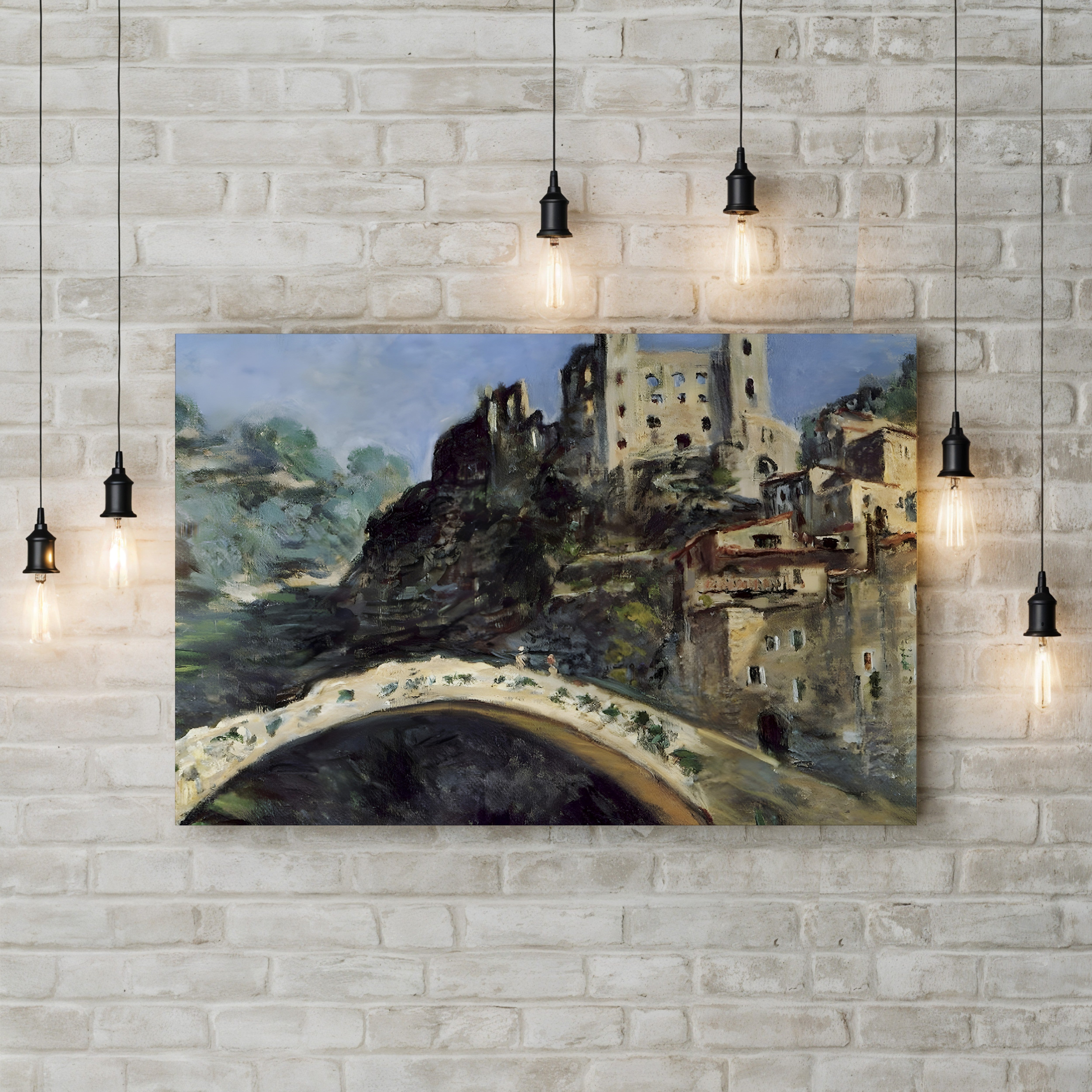 Dolceacqua, Italy, 1884 – Claude Monet Wall Art | Impressionist Architectural Canvas Print