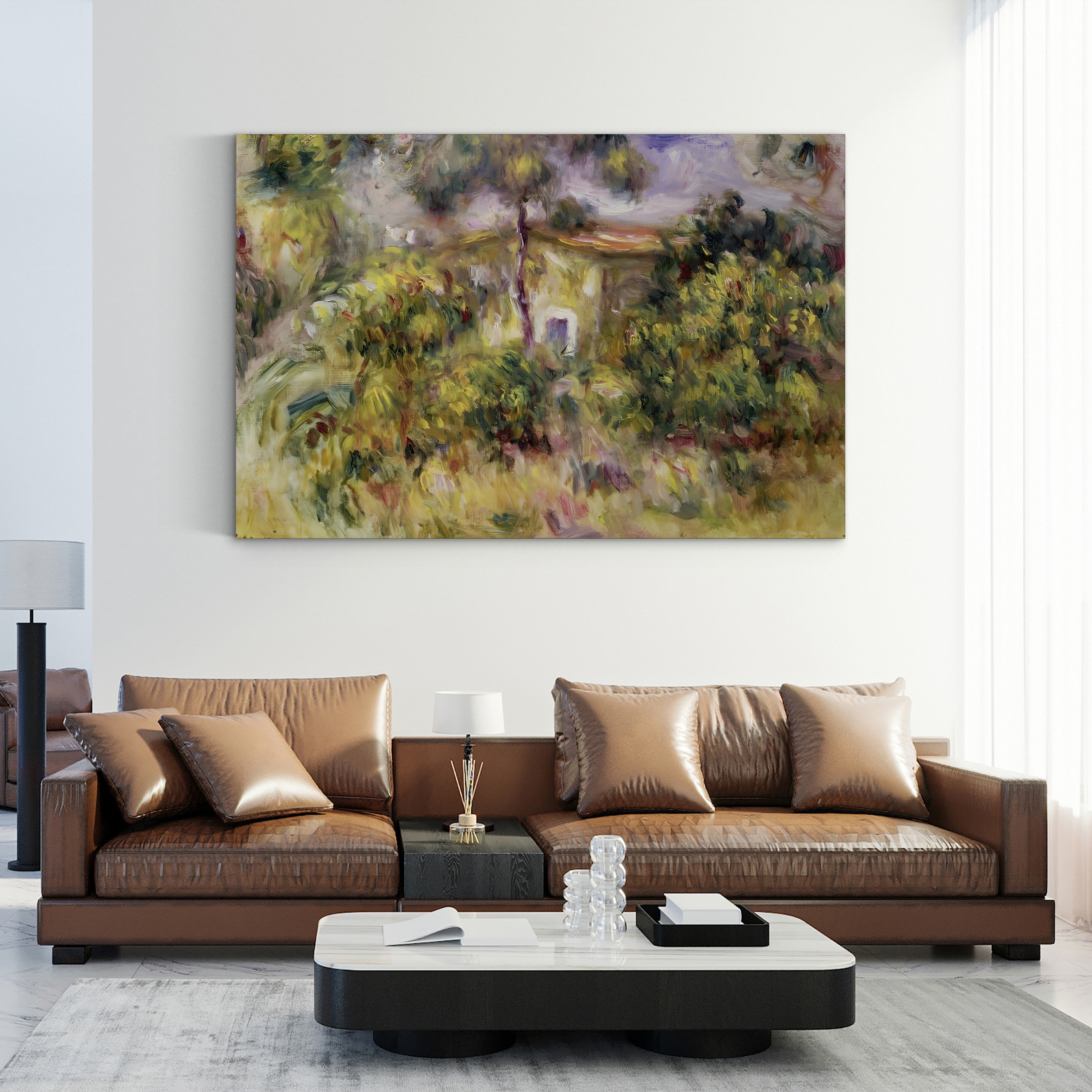 Farmhouse, 1917 – Pierre-Auguste Renoir Wall Art | Late Impressionist Landscape Canvas Print