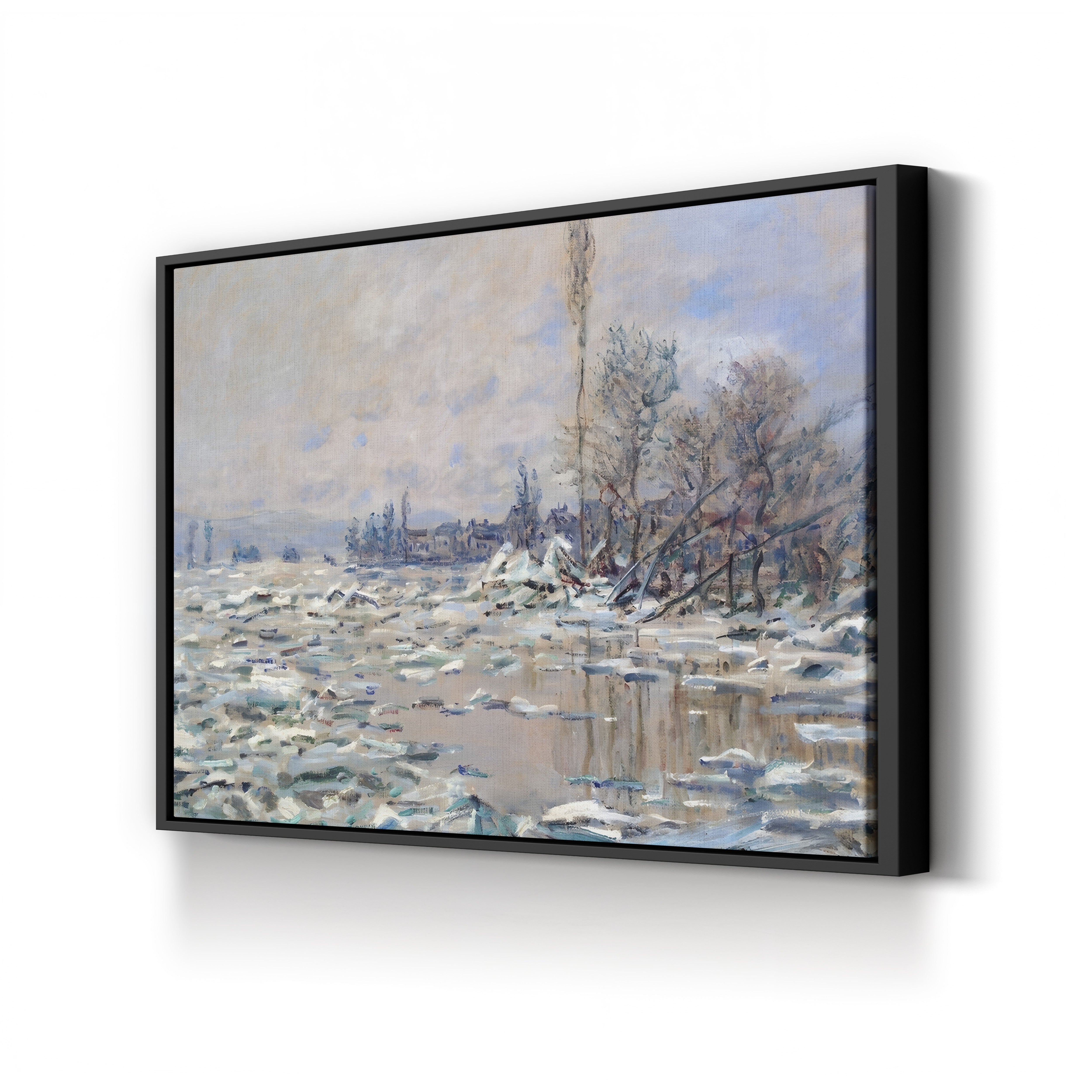 La Débâcle – Claude Monet Wall Art | Impressionist Ice Break River Canvas Print