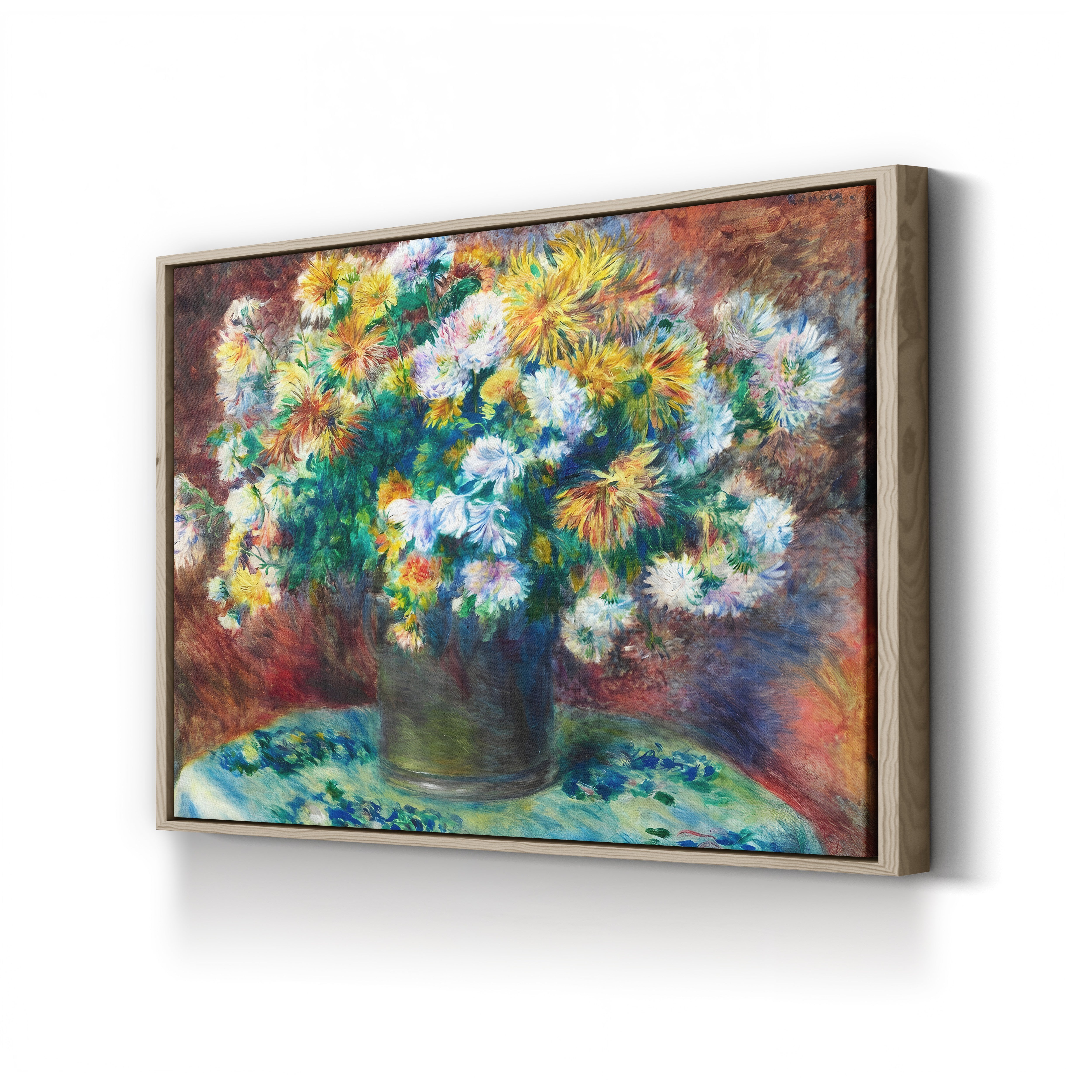 Chrysanthemums – Pierre-Auguste Renoir Wall Art | Impressionist Floral Canvas Print
