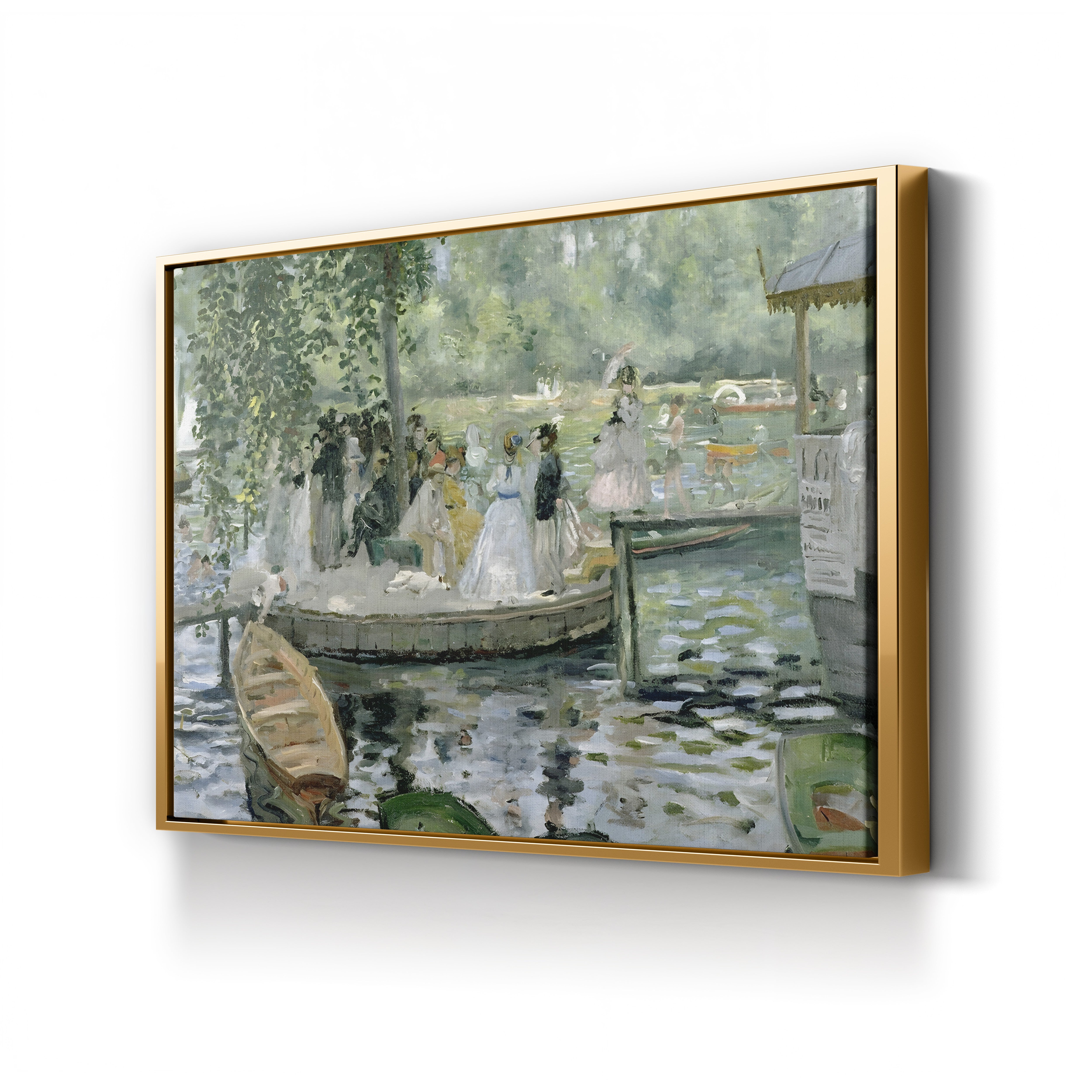 La Grenouillère, 1869 – Pierre-Auguste Renoir Wall Art | Impressionist River Canvas Print