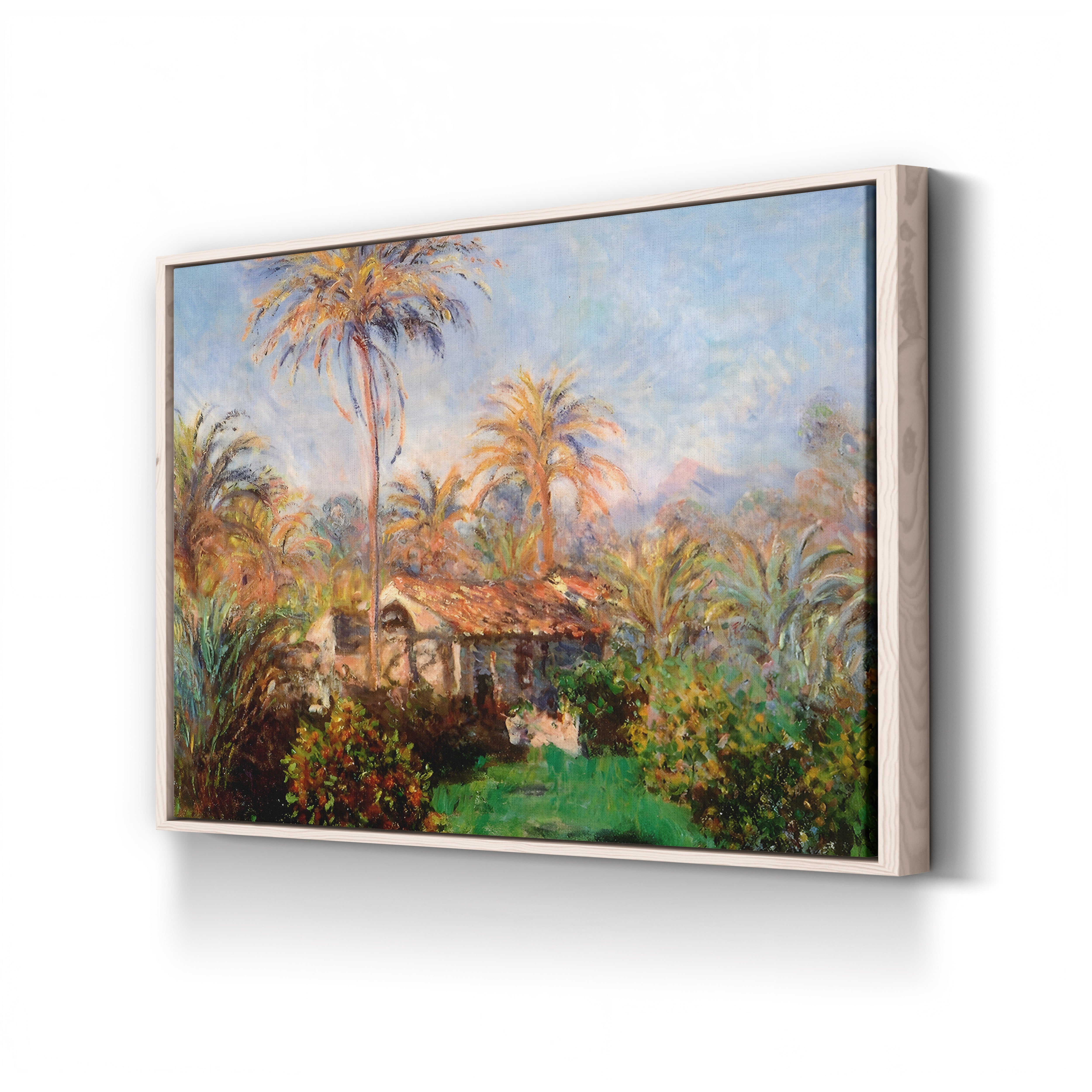 House Among the Palms – Claude Monet Wall Art | Impressionist Exotic Landscape Canvas Print
