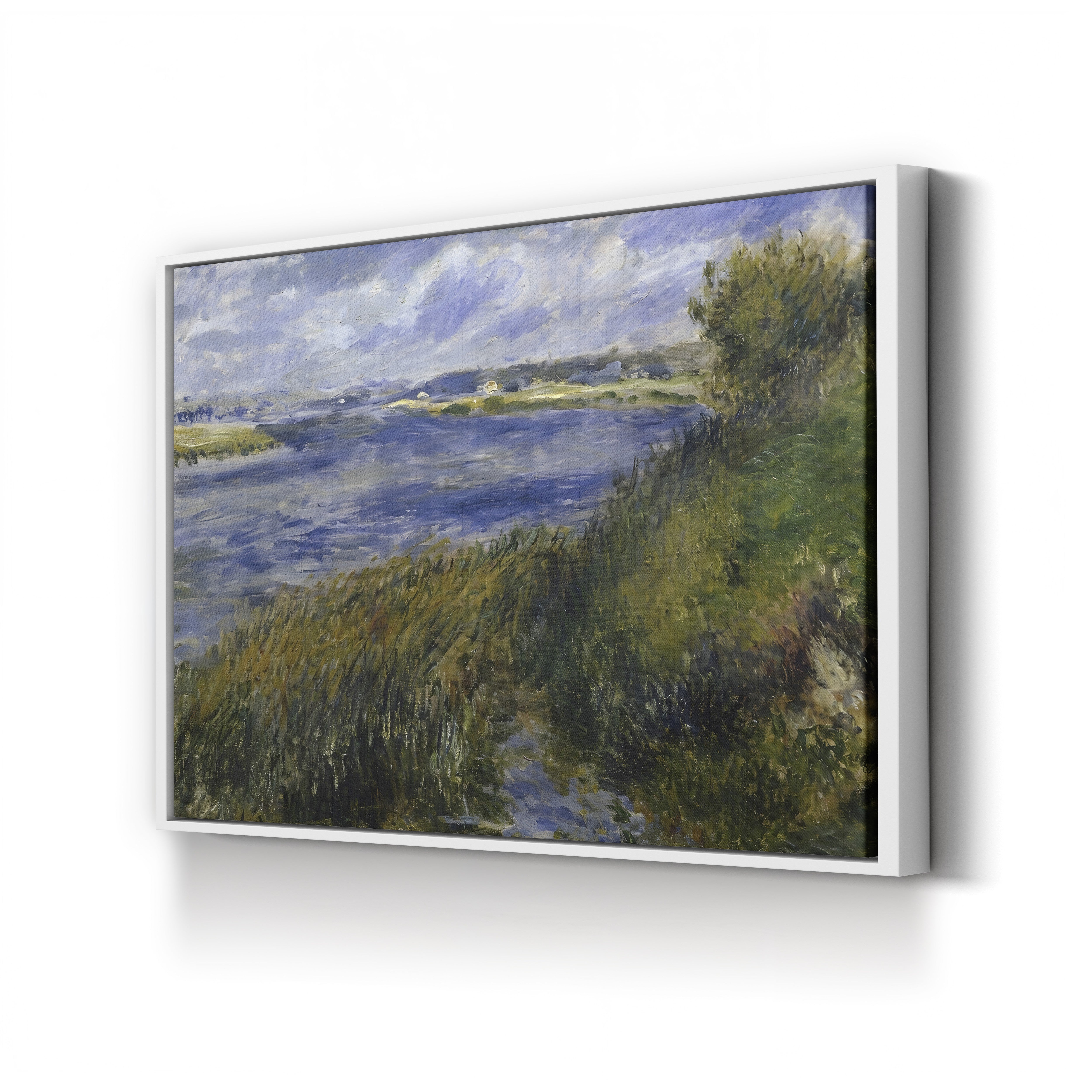 The Banks of the Seine, Champrosay – Pierre-Auguste Renoir Wall Art | Impressionist River Canvas Print