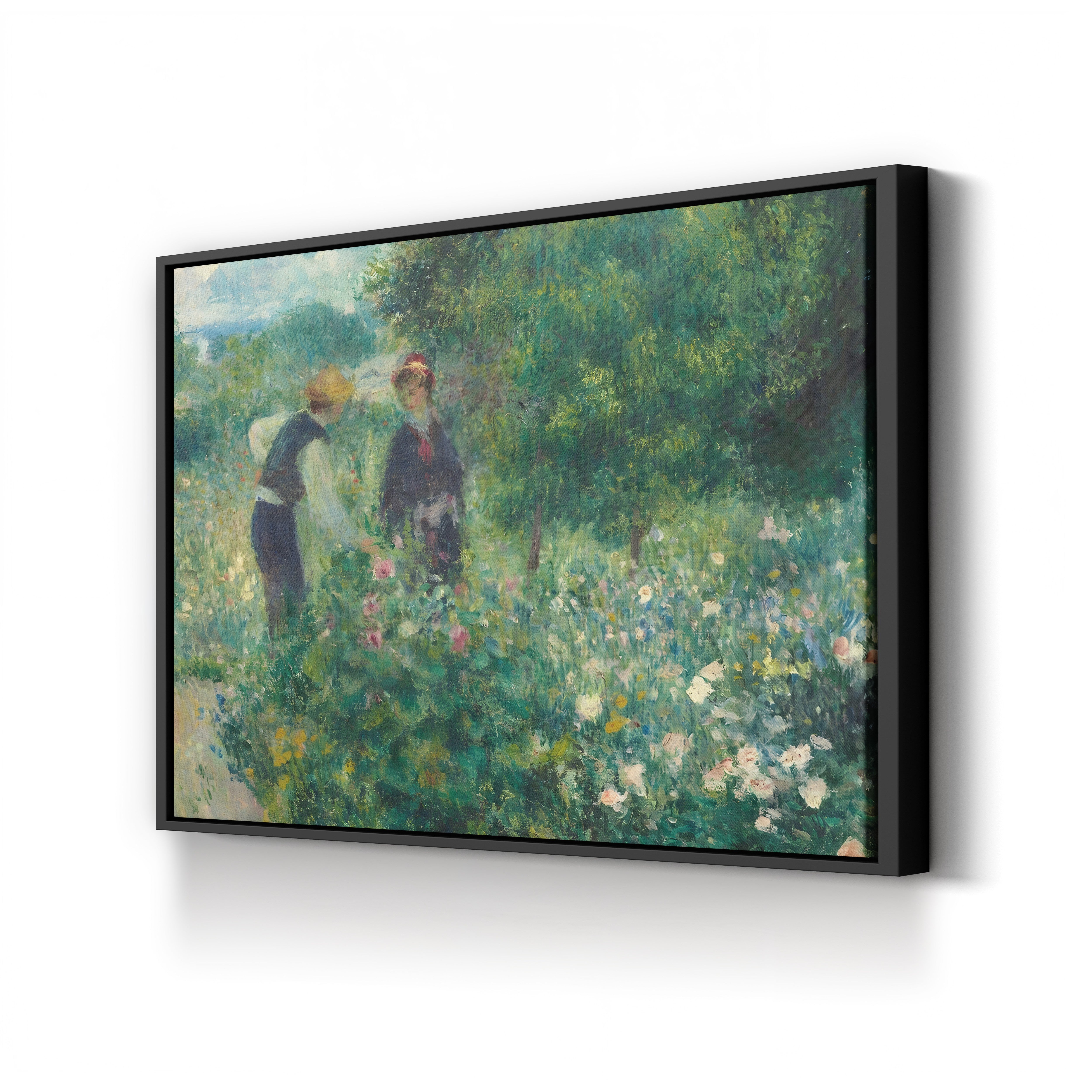 Picking Flowers, 1875 – Renoir Wall Art | Impressionist Pastoral Canvas