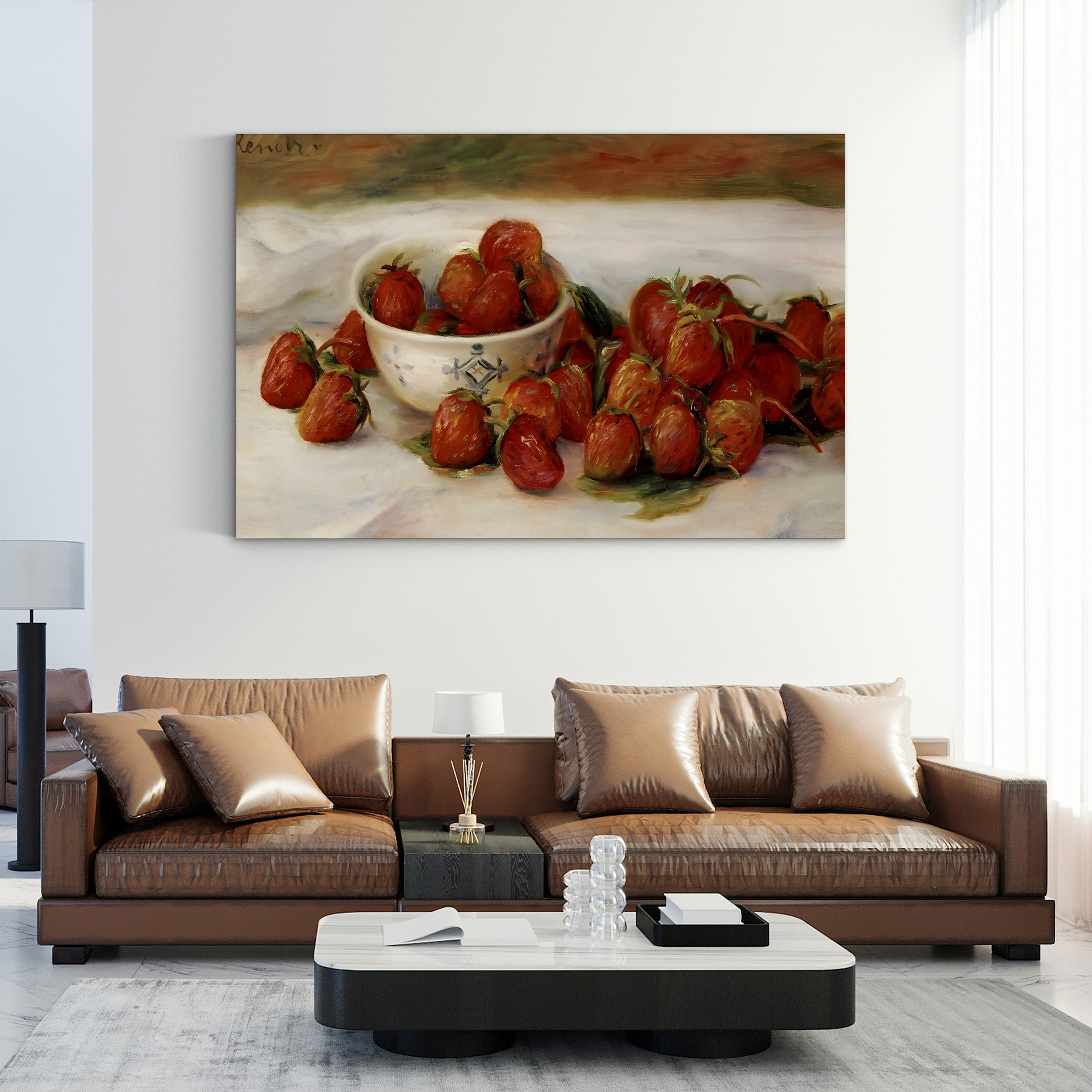 Strawberries – Pierre-Auguste Renoir Wall Art | Impressionist Still Life Canvas Print
