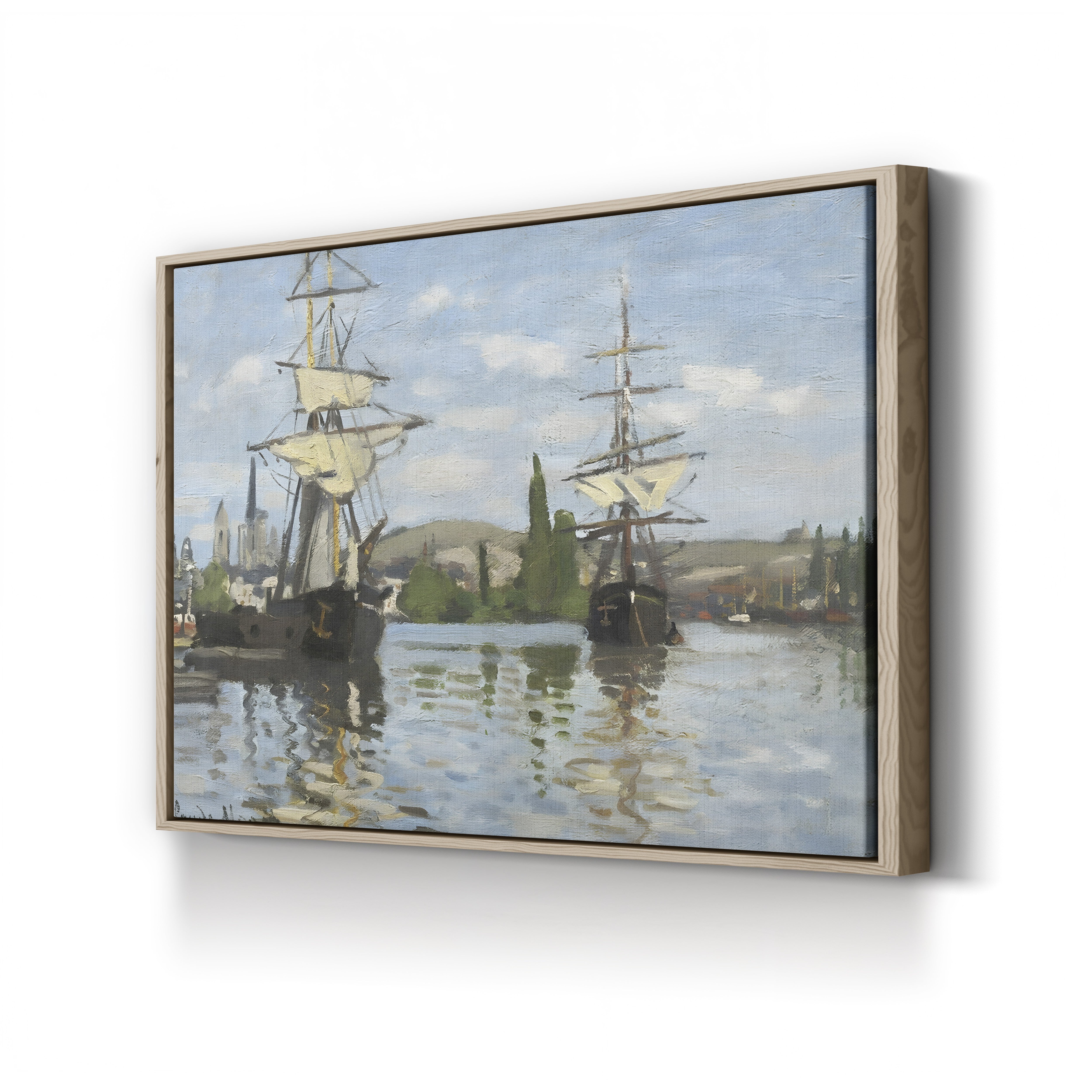Ships Riding on the Seine at Rouen, 1872-73 by Claude Monet