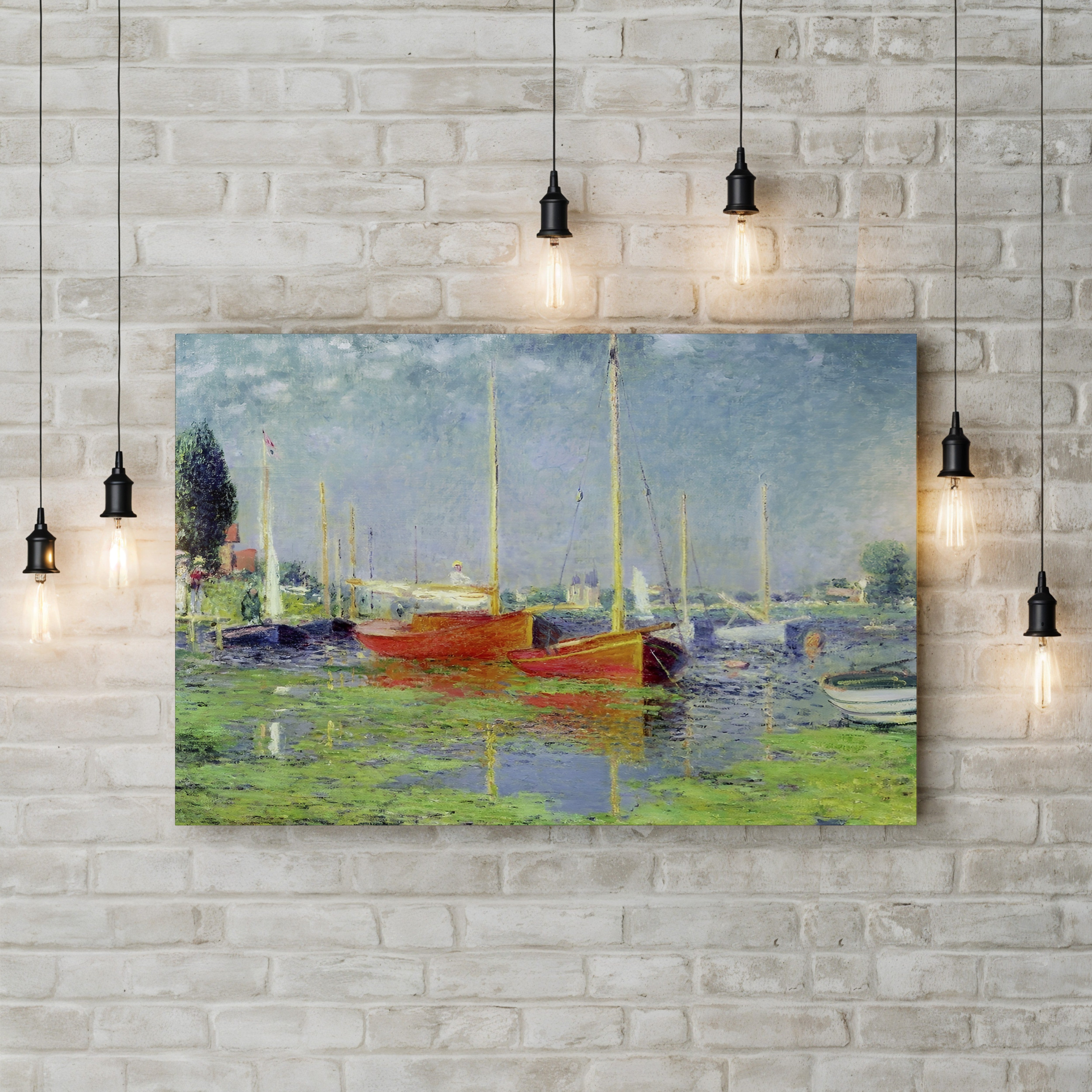 Argenteuil, 1875 – Claude Monet Wall Art | Impressionist Seine Landscape Canvas Print