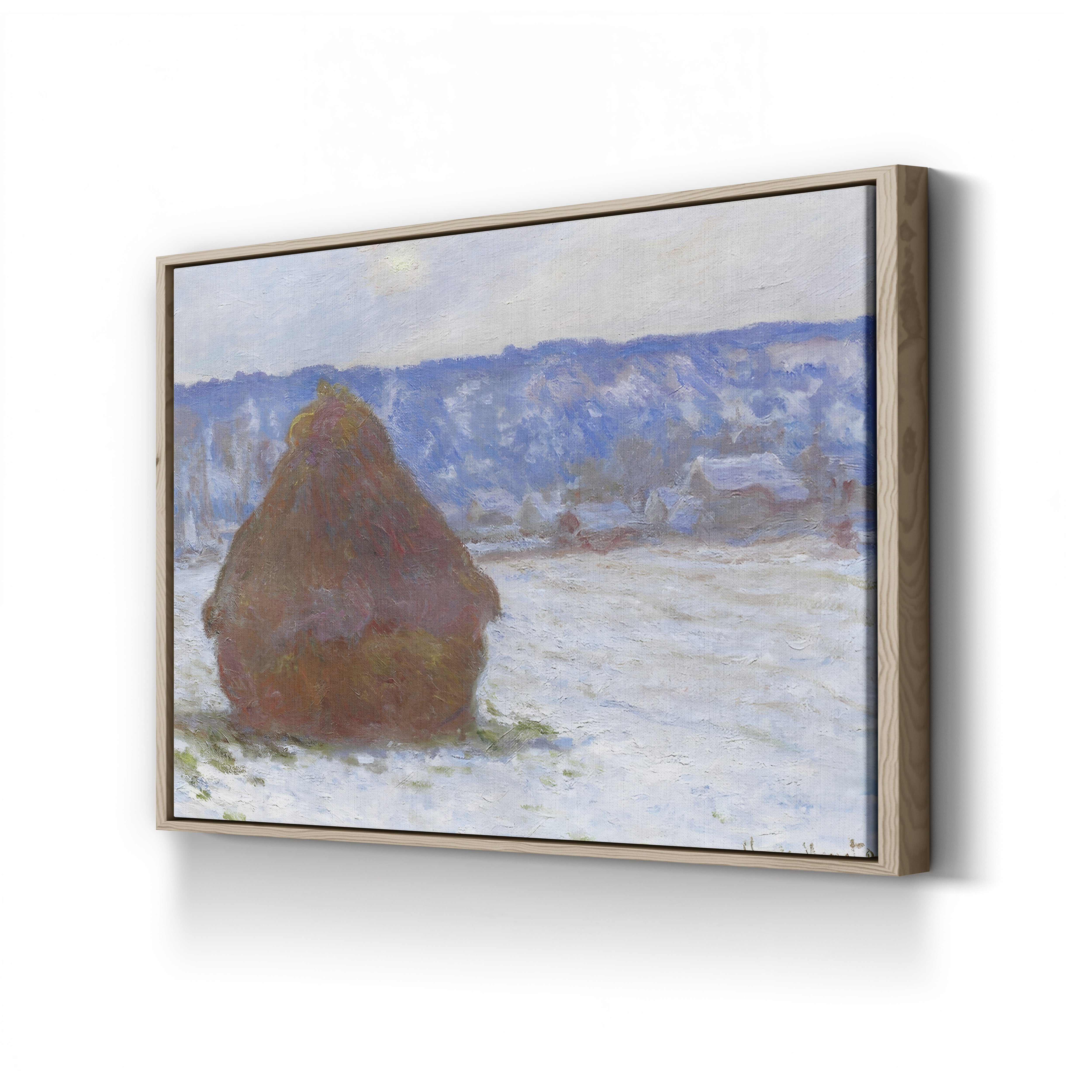 Stack of Wheat, Snow Effect, Overcast Day (Meule, effet de neige, temps couvert), 1890-91 by Claude Monet
