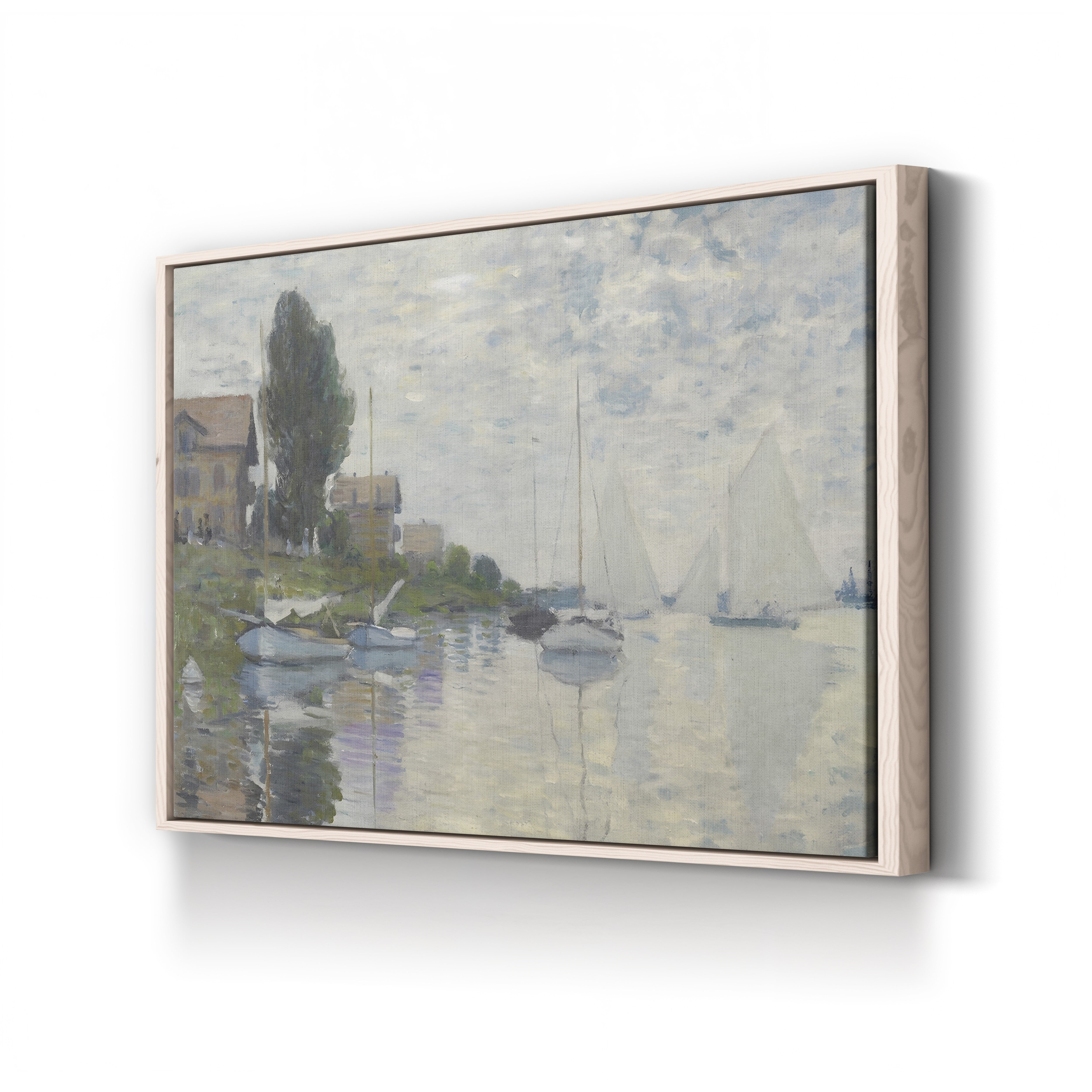 Au Petit Gennevilliers, 1874 – Claude Monet Wall Art | Early Impressionist Seine Canvas Print