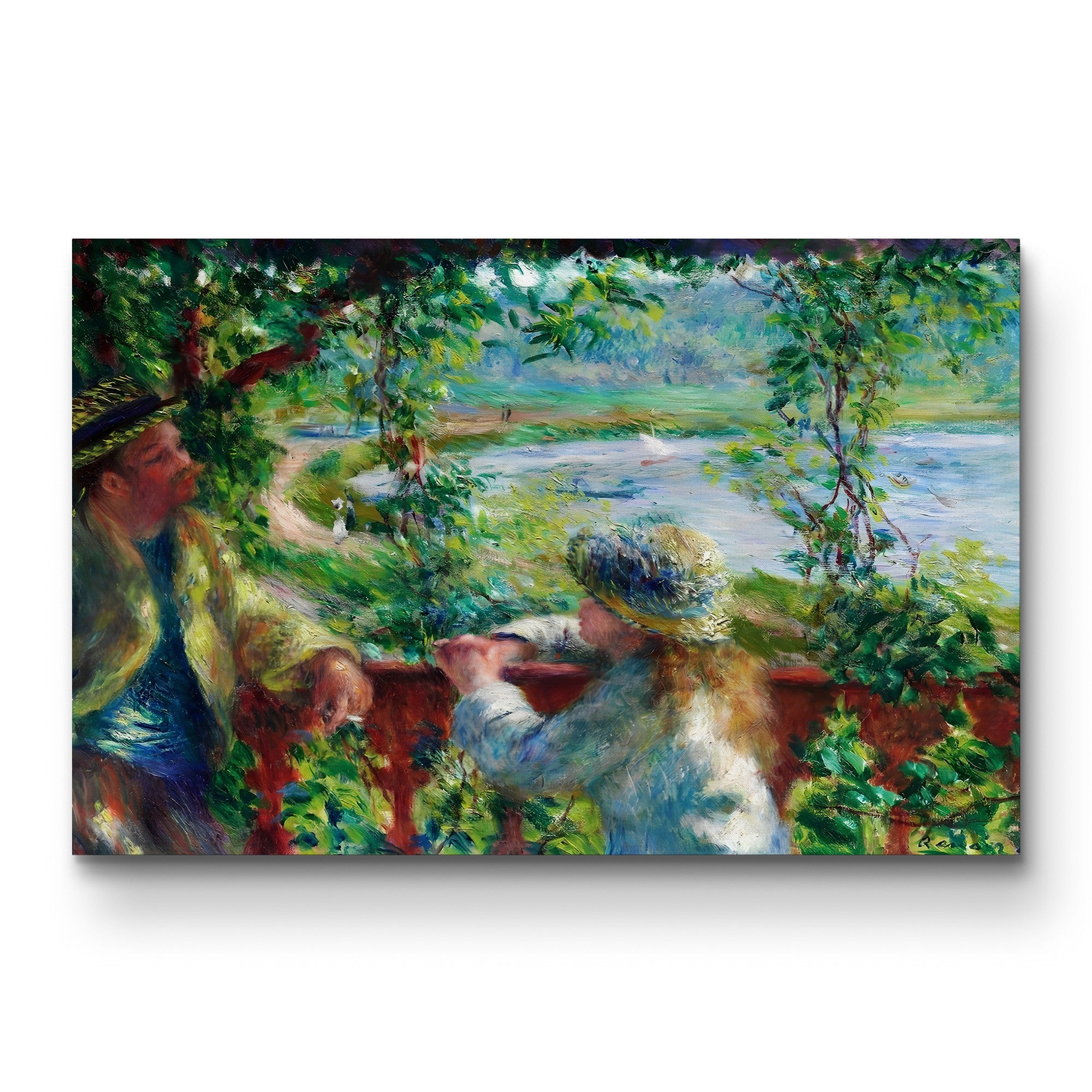 Near the Lake – Renoir Wall Art | Impressionist Landscape Canvas