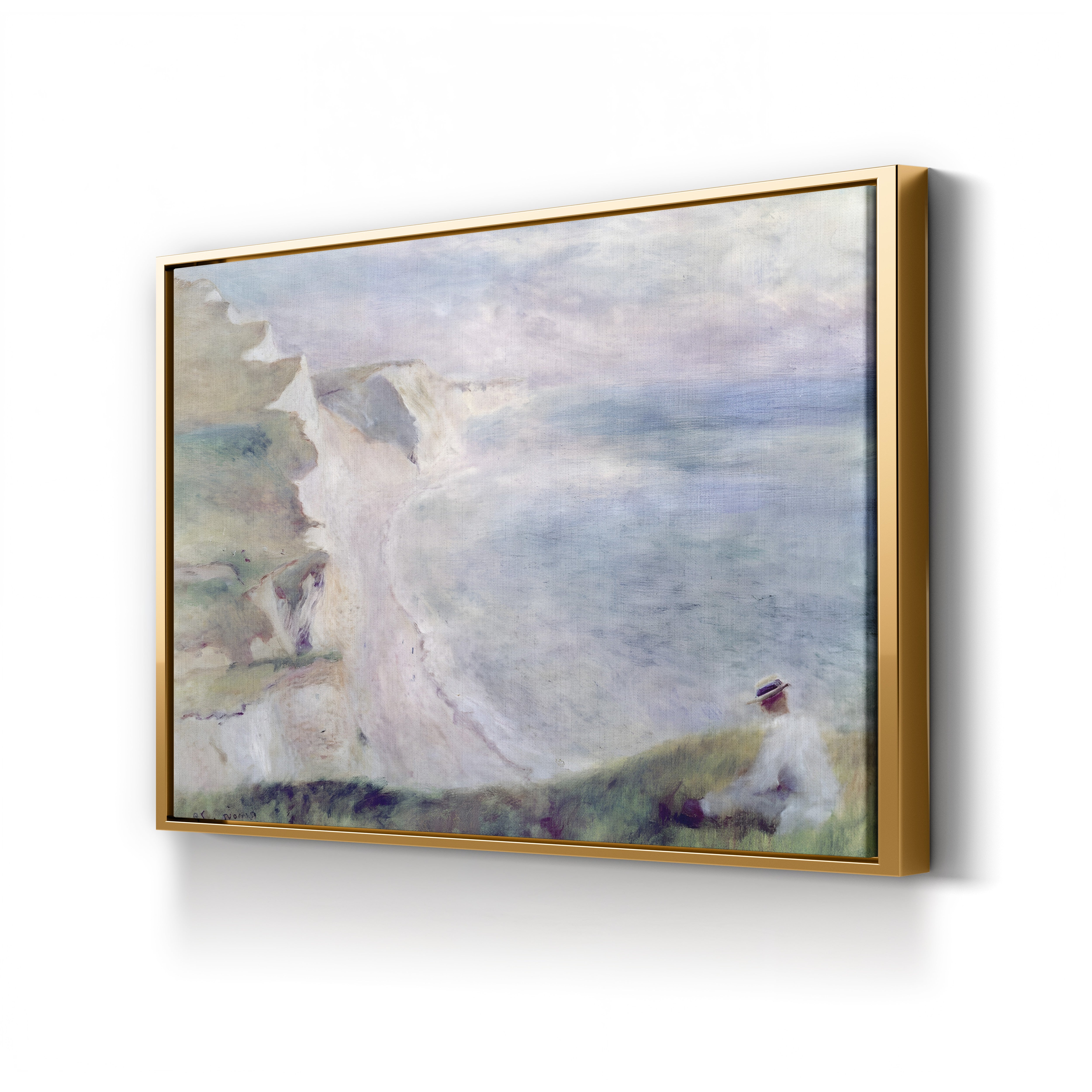 Cliffs at Pourville, 1879 – Pierre-Auguste Renoir Wall Art | Impressionist Coastal Canvas Print