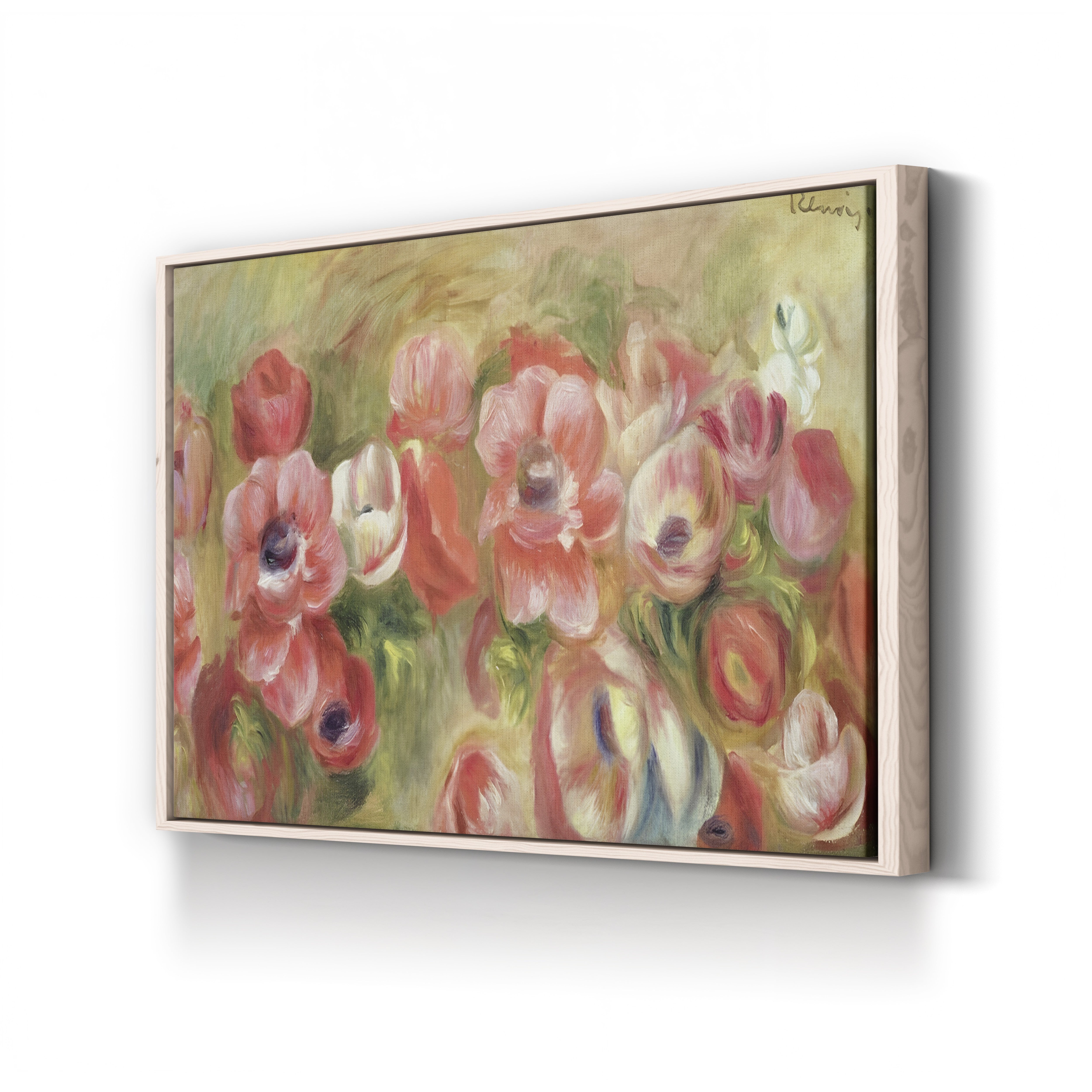 Anemones, 1890 – Pierre-Auguste Renoir Wall Art | Impressionist Floral Still Life Canvas Print