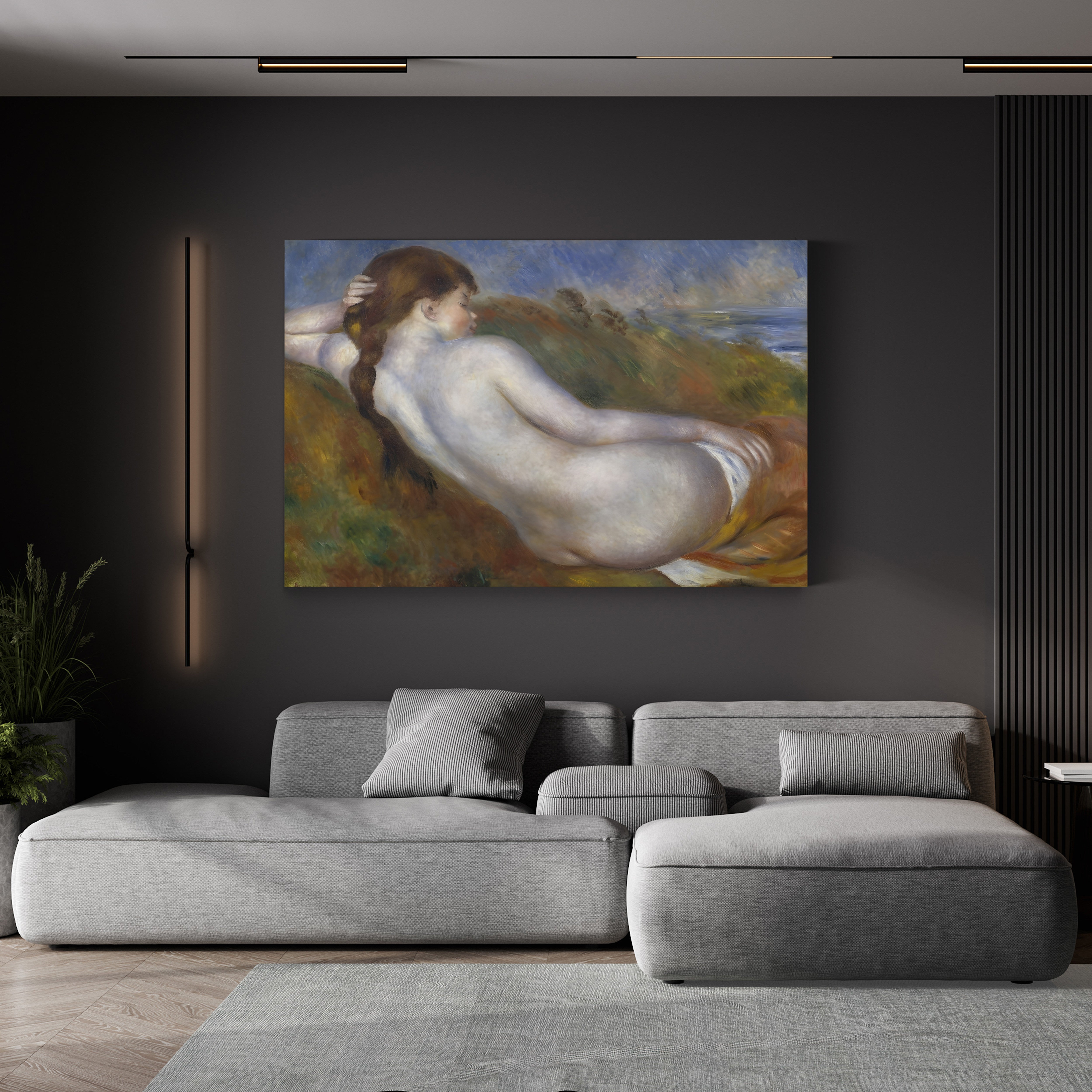 Reclining Nude – Renoir Wall Art | Impressionist Nude Canvas Print