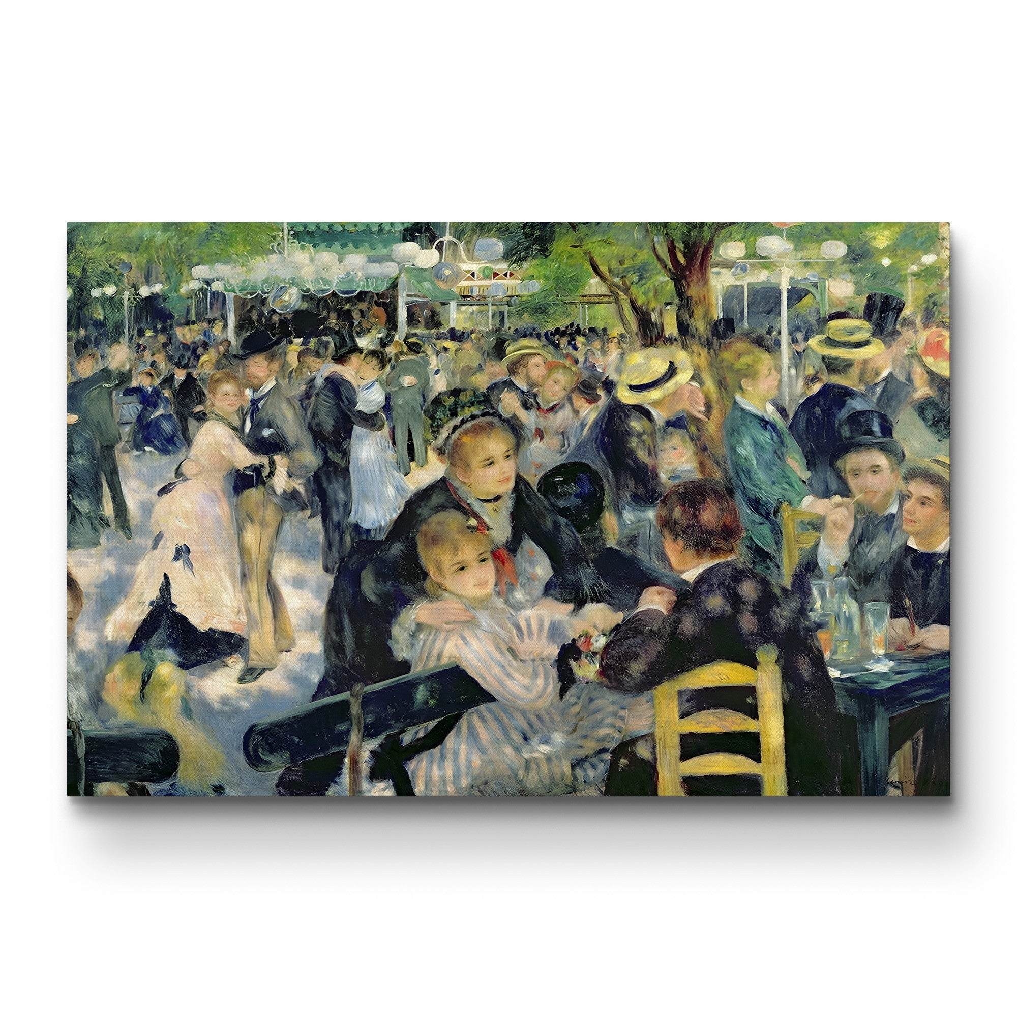 Bal du moulin de la Galette, 1876 – Pierre-Auguste Renoir Wall Art | Impressionist Parisian Canvas Print