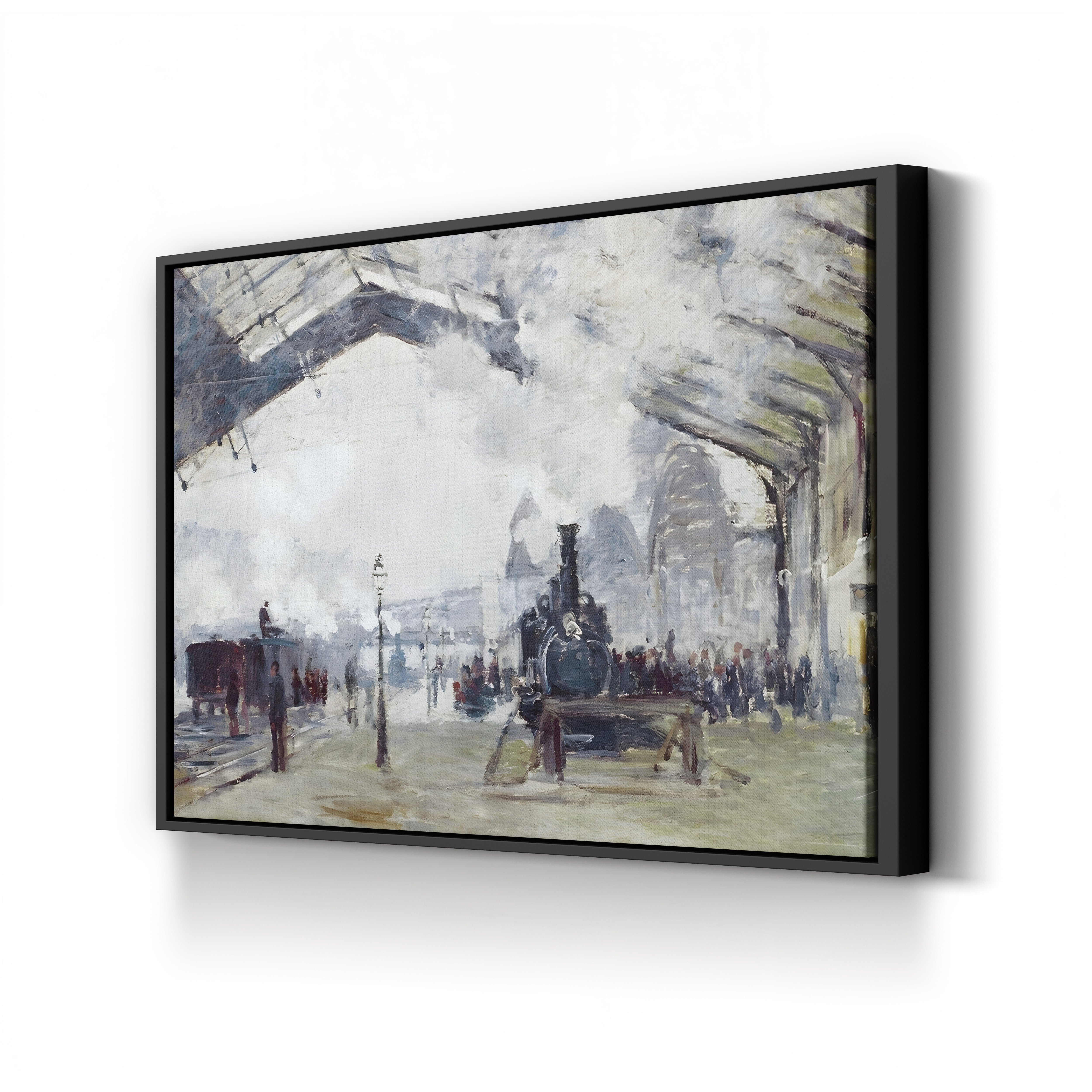 Gare de Saint-Lazare, The Train from Normandy – Claude Monet Wall Art | Impressionist Railway Canvas Print