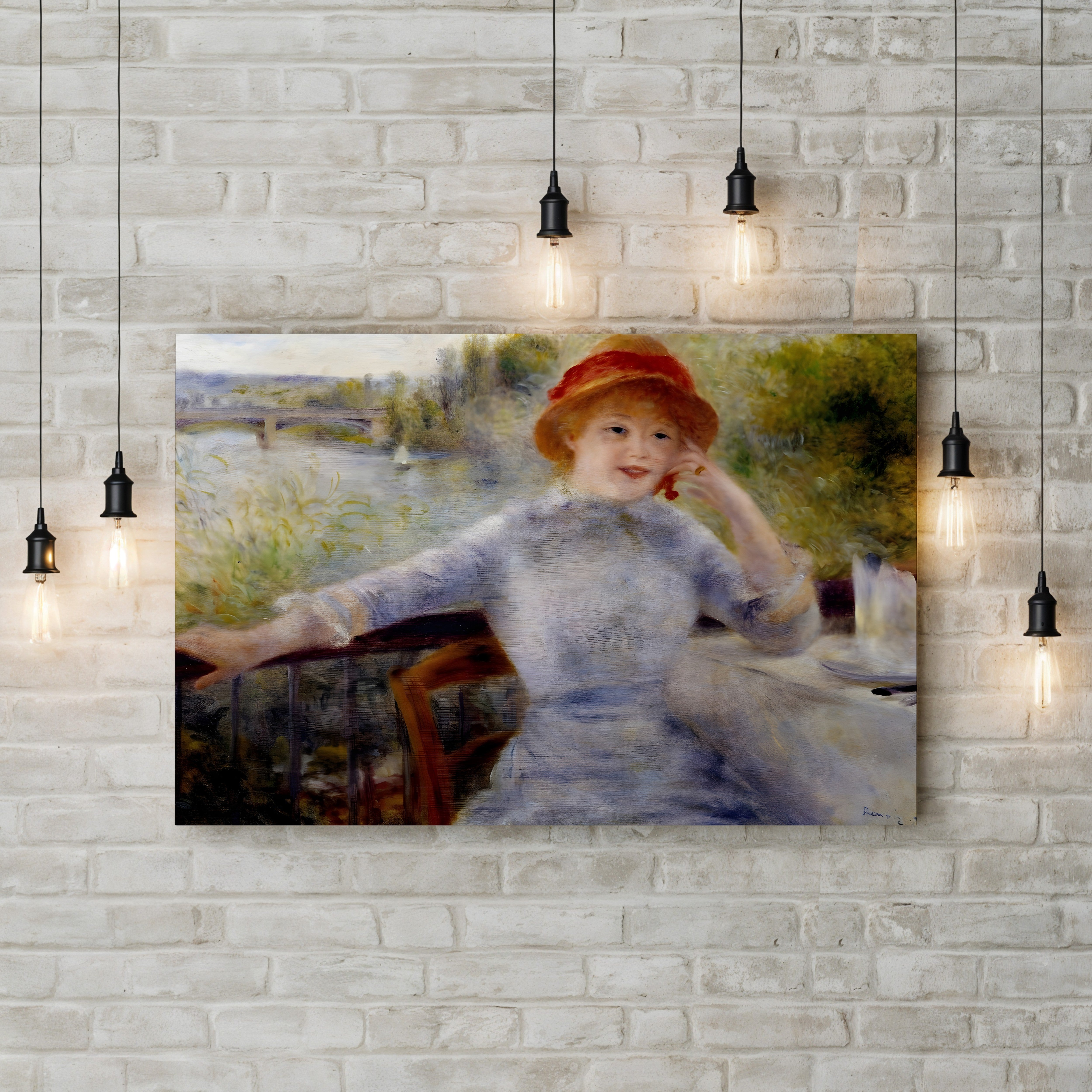 Portrait of Alphonsine Fournaise – Renoir Wall Art | Impressionist Canvas