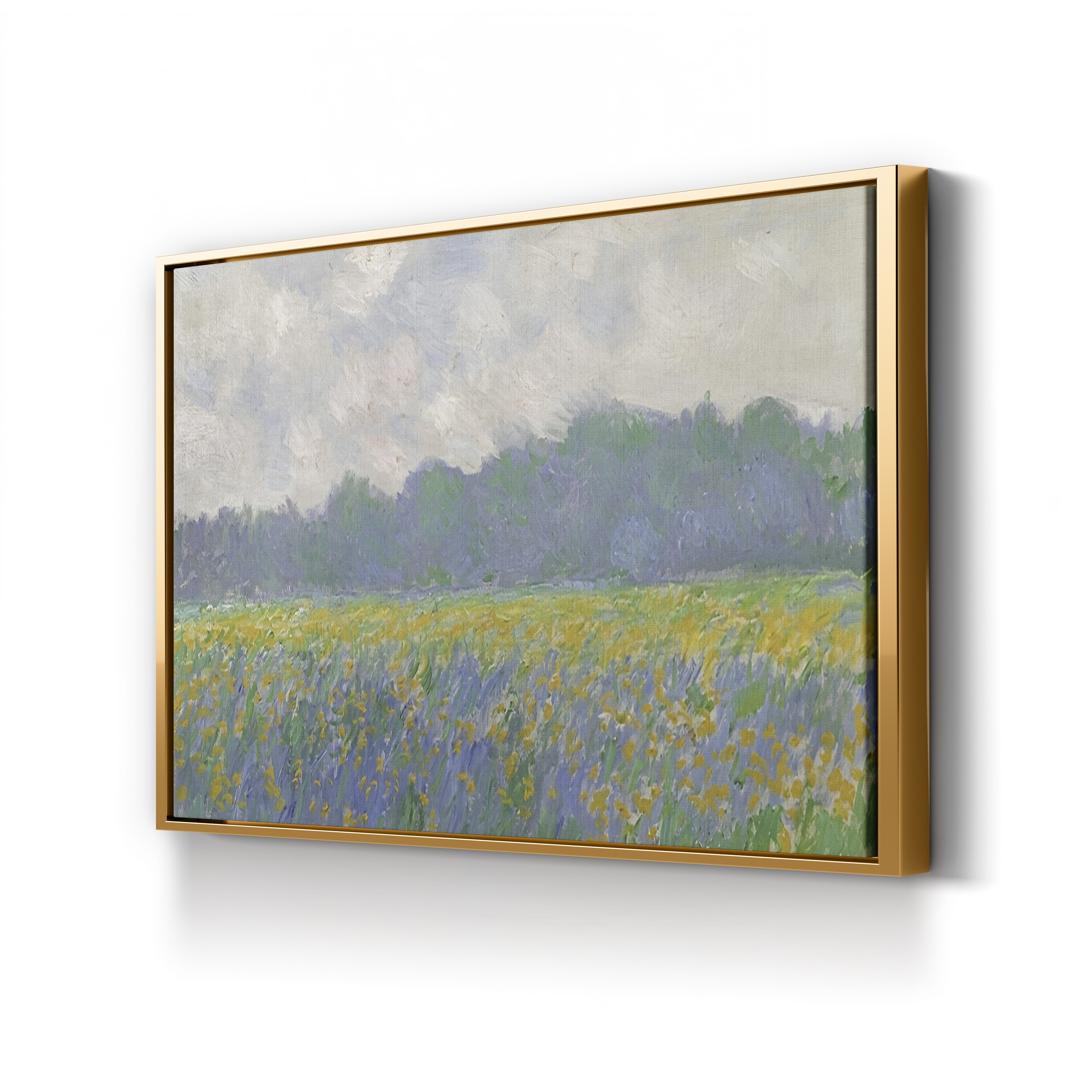 Field of Yellow Irises at Giverny, 1887 – Claude Monet Wall Art | Impressionist Floral Field Canvas Print