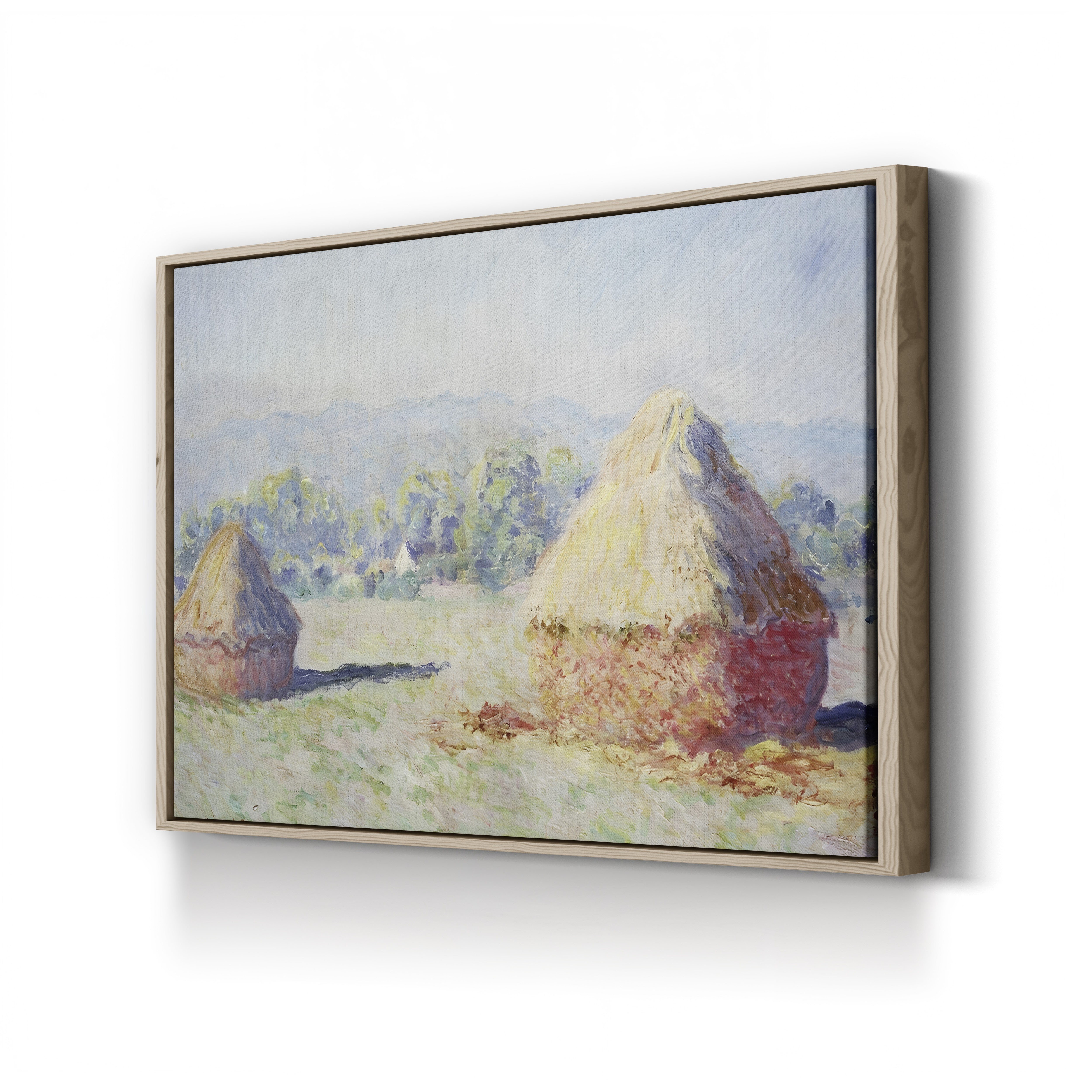 Haystacks in the Sun, Morning Effect, 1891 – Claude Monet Wall Art | Impressionist Series Canvas Print