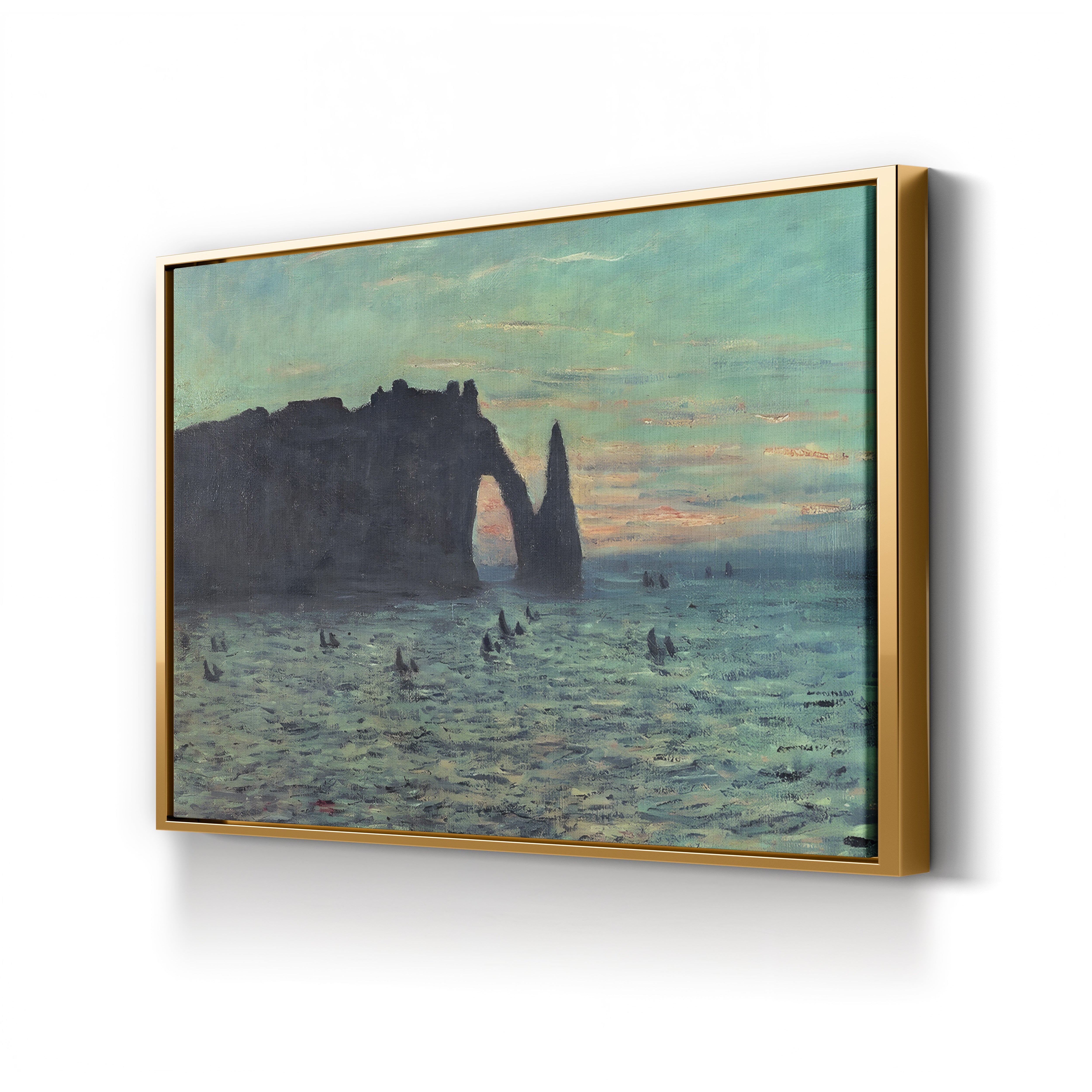 The Hollow Needle at Étretat (L’Aiguille creuse à Étretat), 1883 by Claude Monet