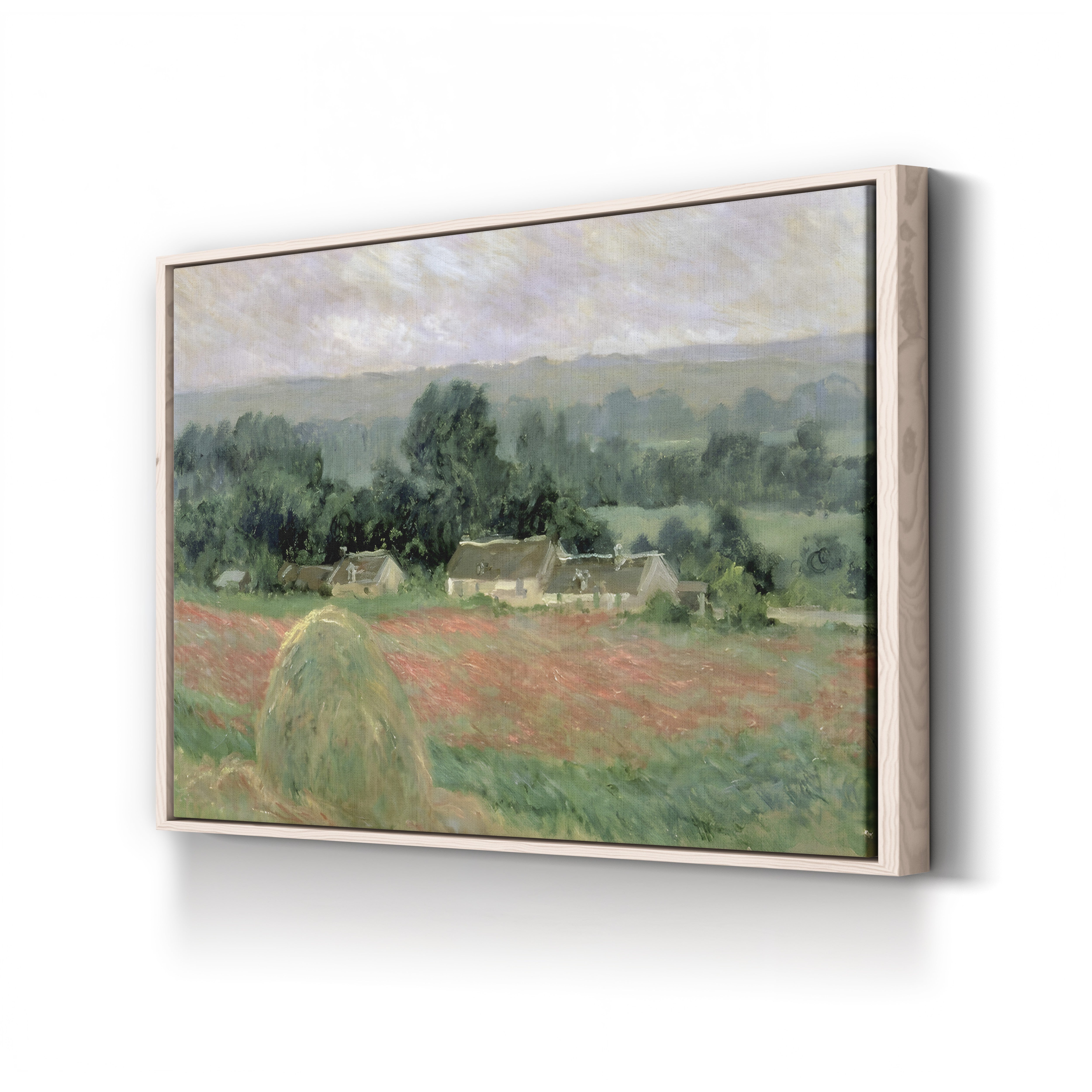 Haystack at Giverny, 1886 – Claude Monet Wall Art | Impressionist Meadow Canvas Print