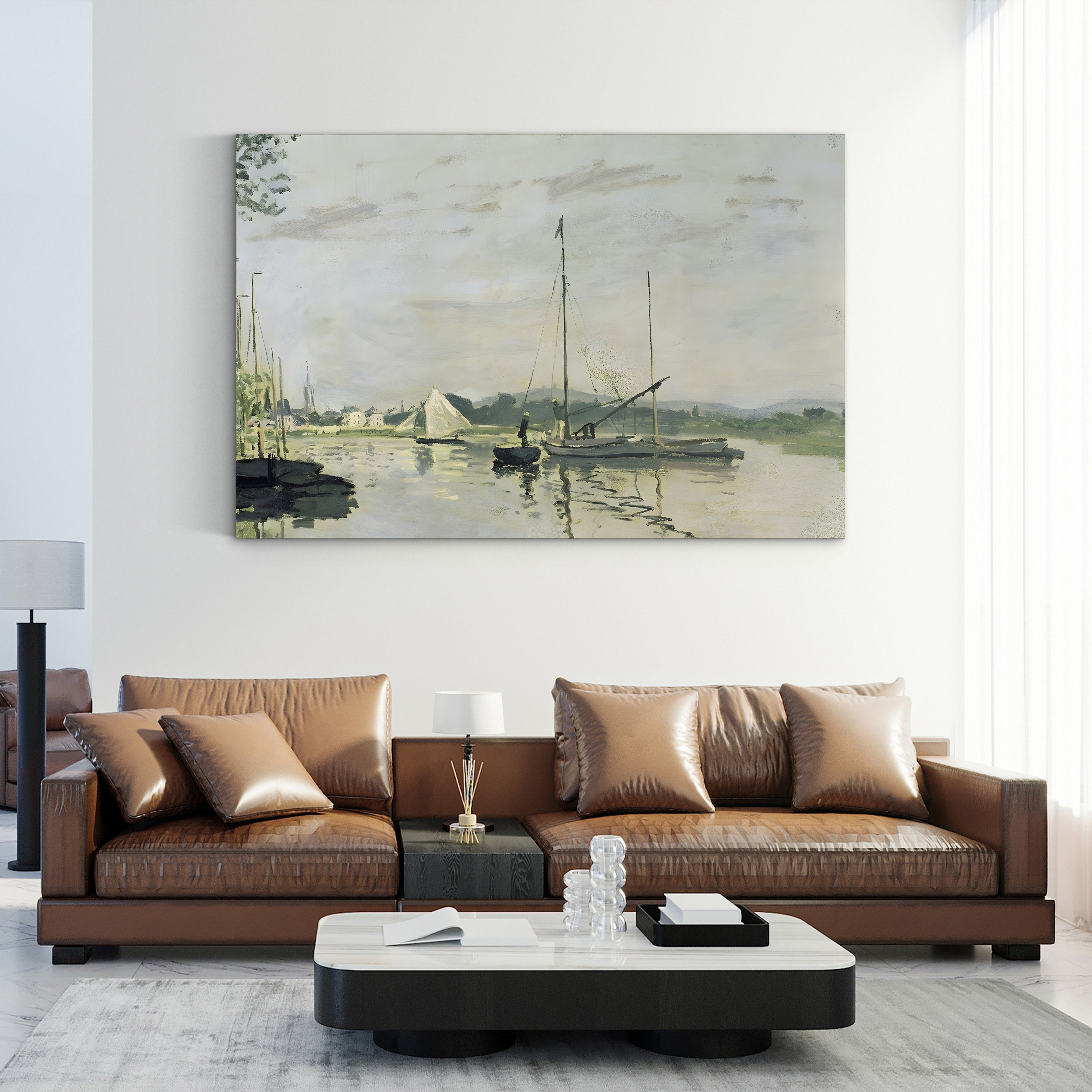 Argenteuil, 1872 – Claude Monet Wall Art | Early Impressionist Seine Landscape Canvas Print