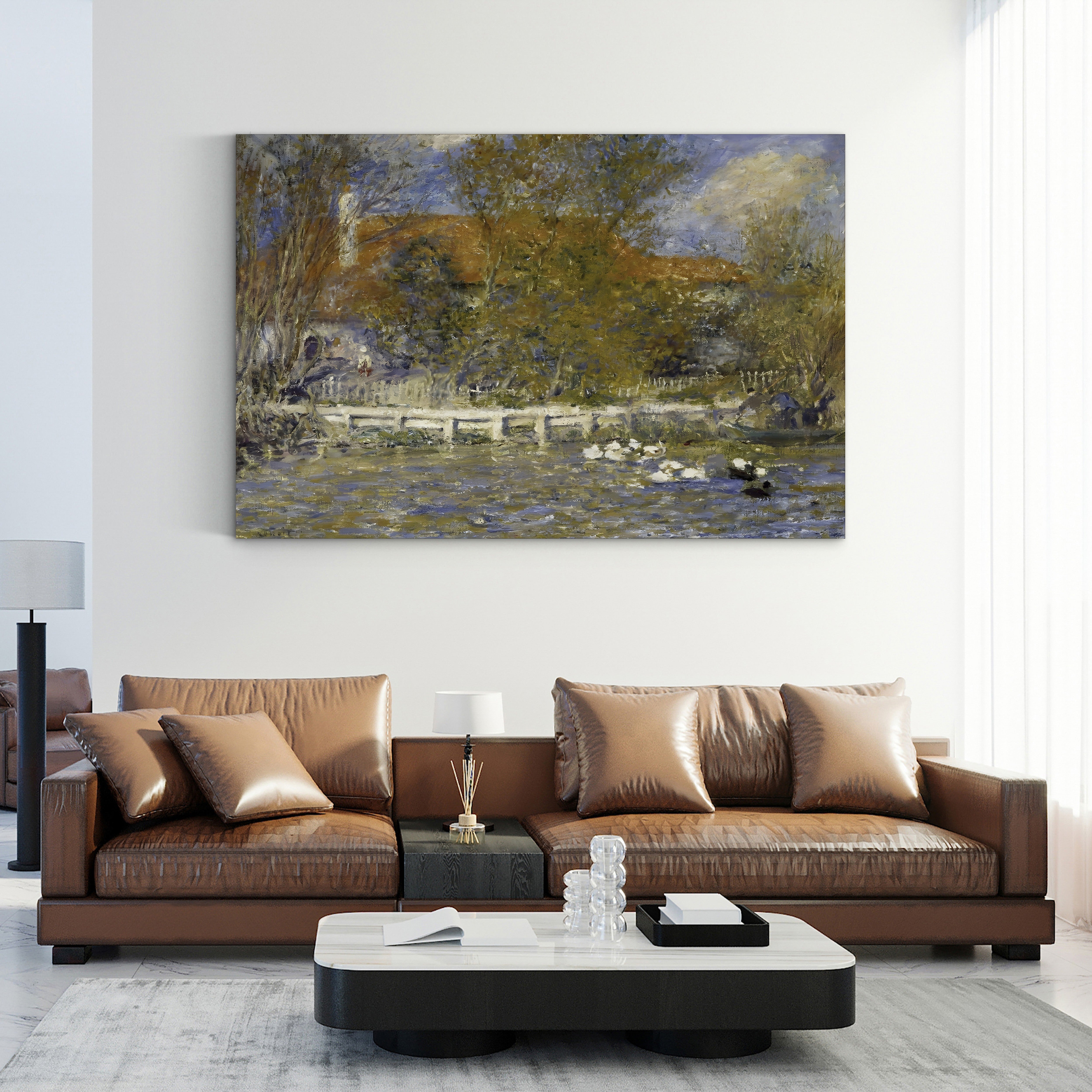 The Duck Pond, 1873 – Pierre-Auguste Renoir Wall Art | Impressionist Landscape Canvas Print