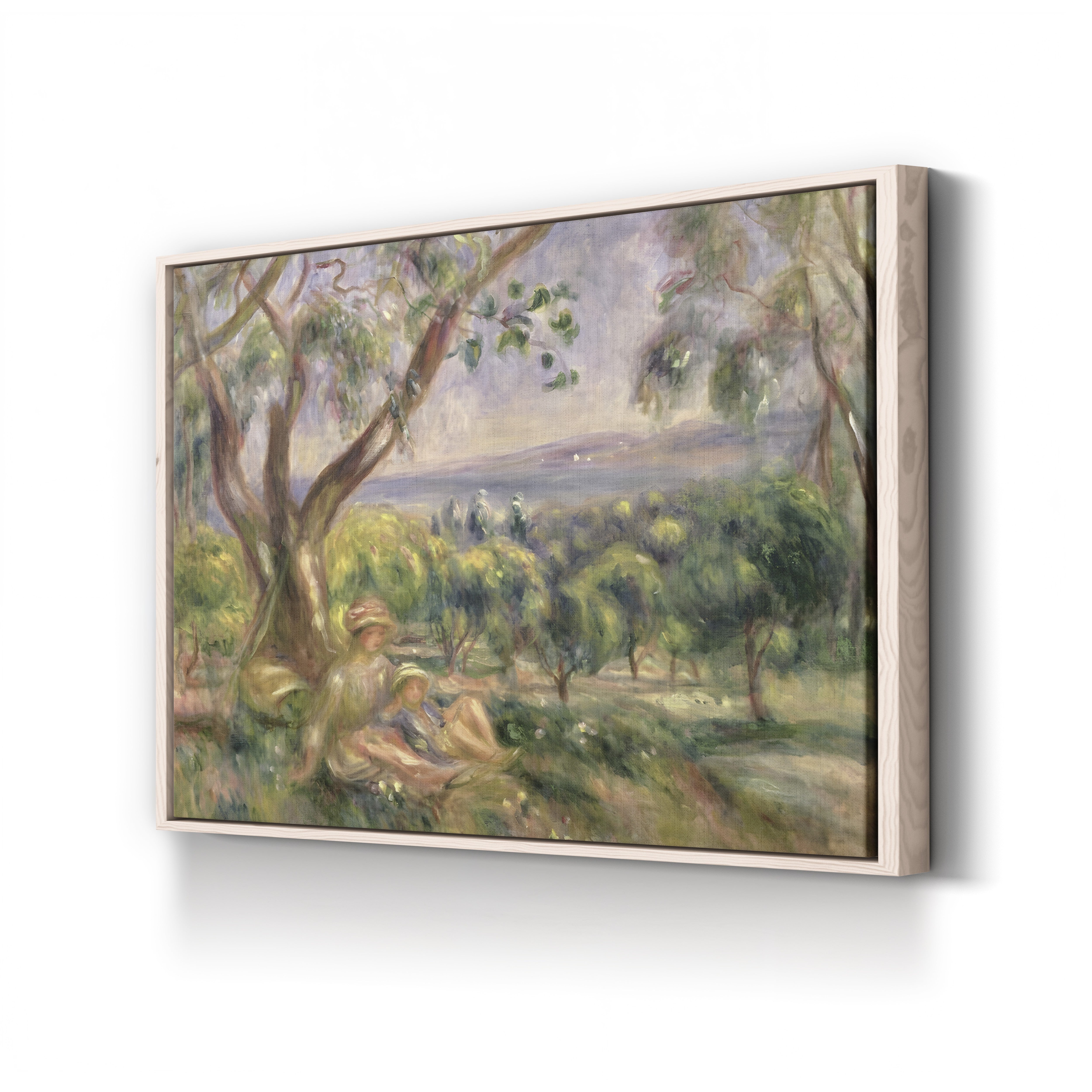 Woman and Child Under a Tree, 1910 – Pierre-Auguste Renoir Wall Art | Impressionist Family Canvas Print