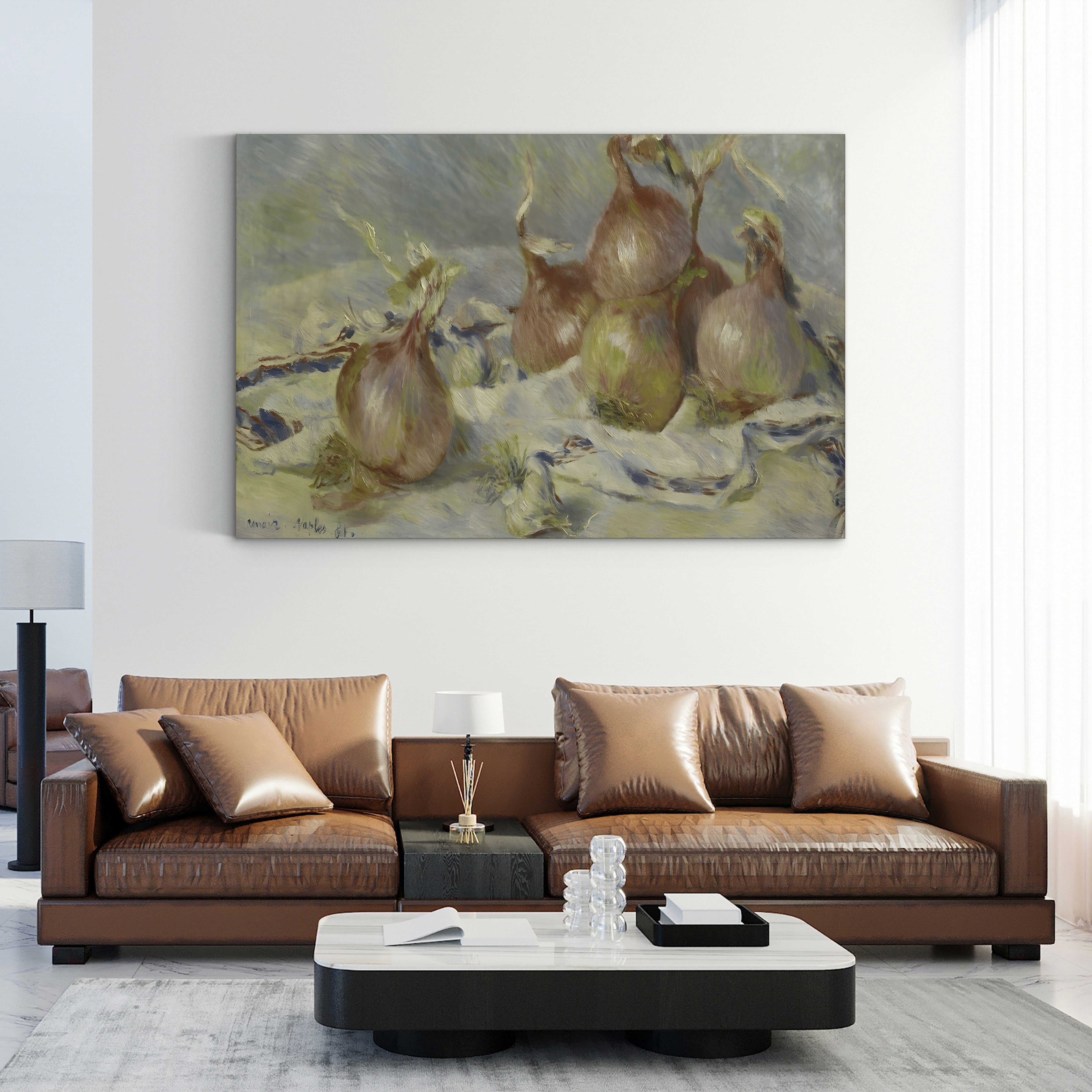 Onions, 1881 – Pierre-Auguste Renoir Wall Art | Impressionist Still Life Canvas Print