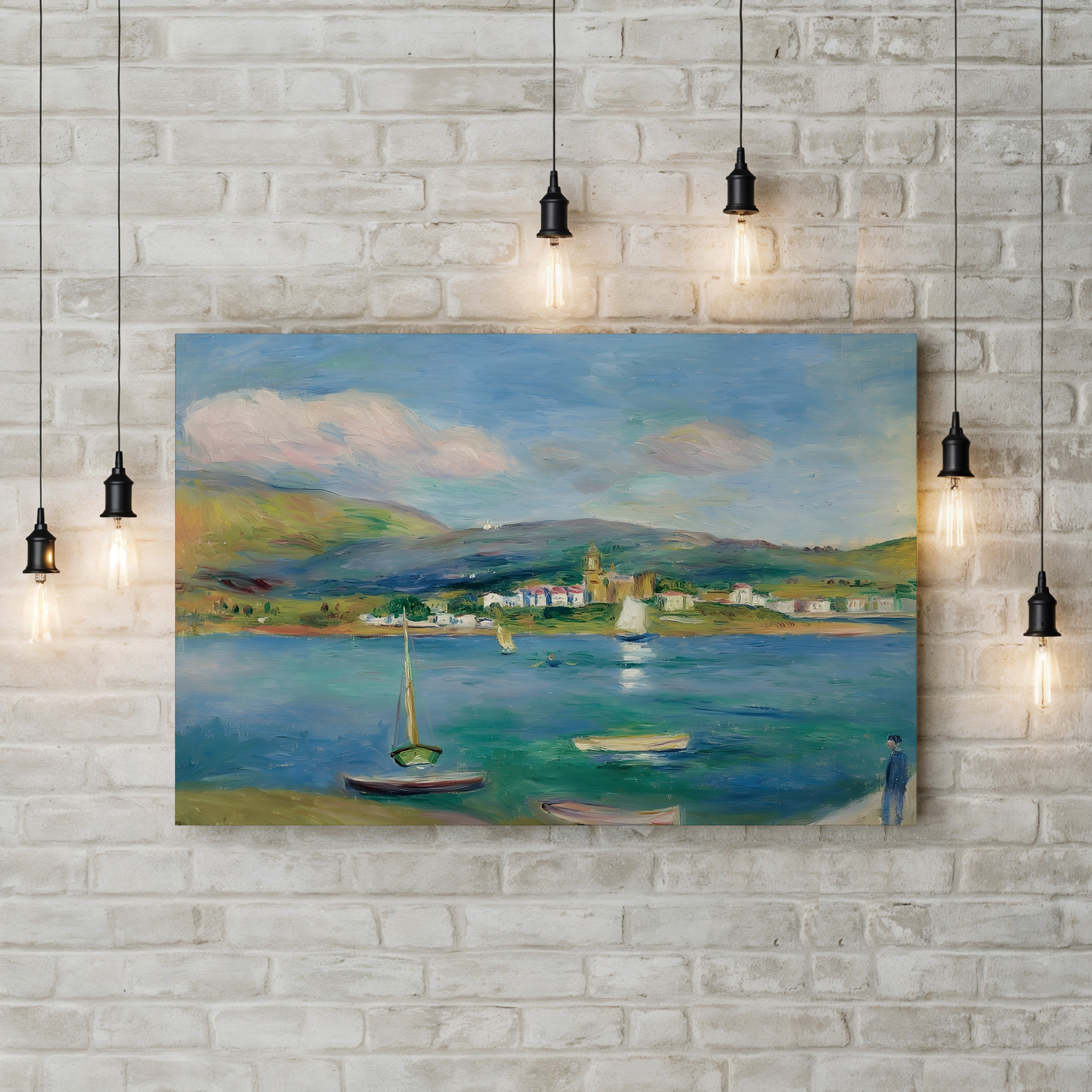 Port de Pêche, Hendaye, 1895 – Renoir Wall Art | Impressionist Canvas
