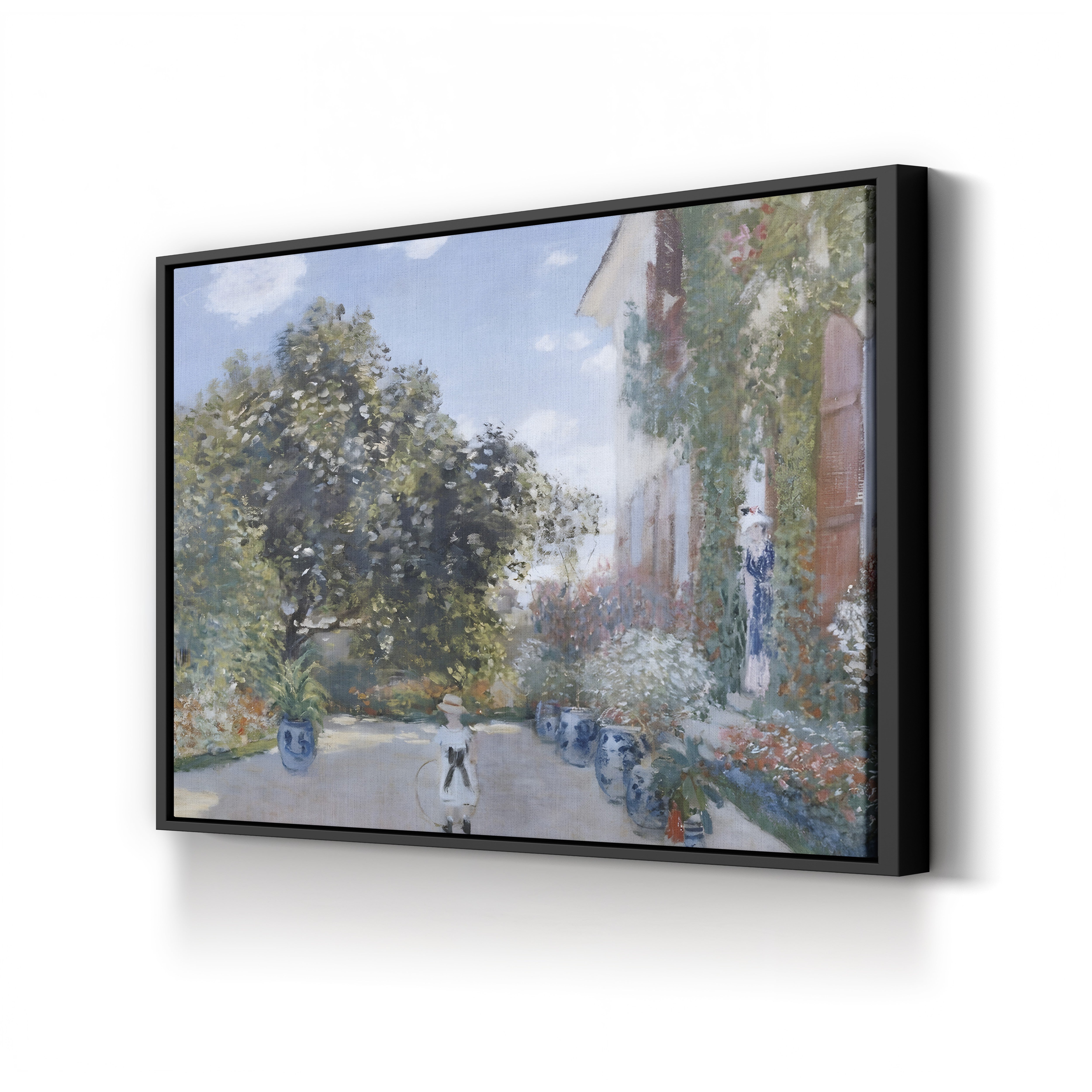 The Garden of the Artist at Argenteuil – Claude Monet Wall Art | Impressionist Garden Canvas Print