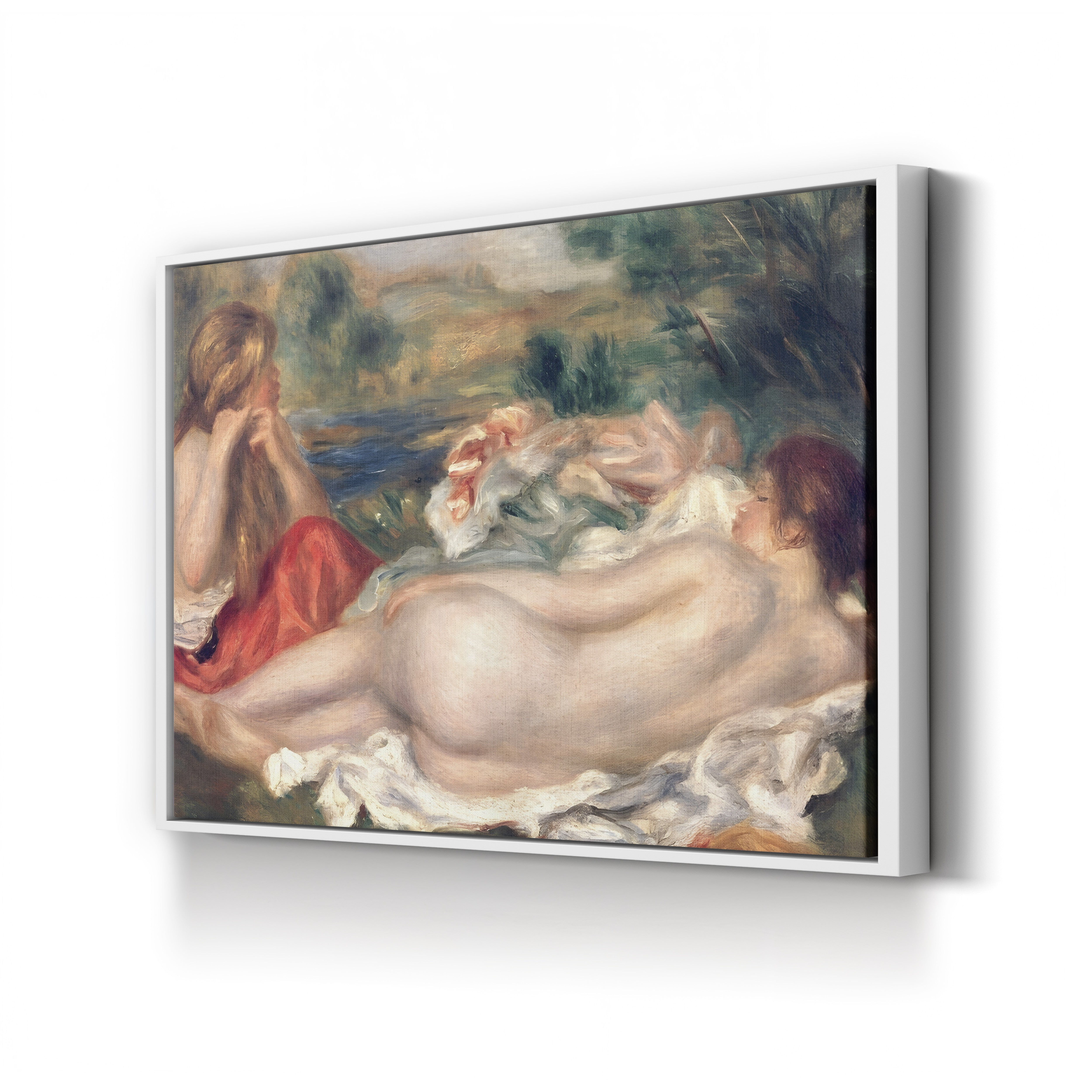 Two Bathers, 1896 – Pierre-Auguste Renoir Wall Art | Impressionist Bather Canvas Print