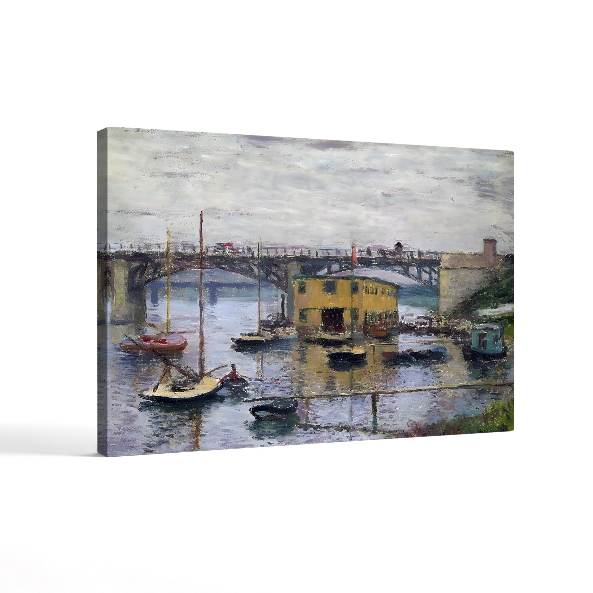 The Bridge at Argenteuil on a Gray Day – Claude Monet Wall Art | Impressionist Canvas Print