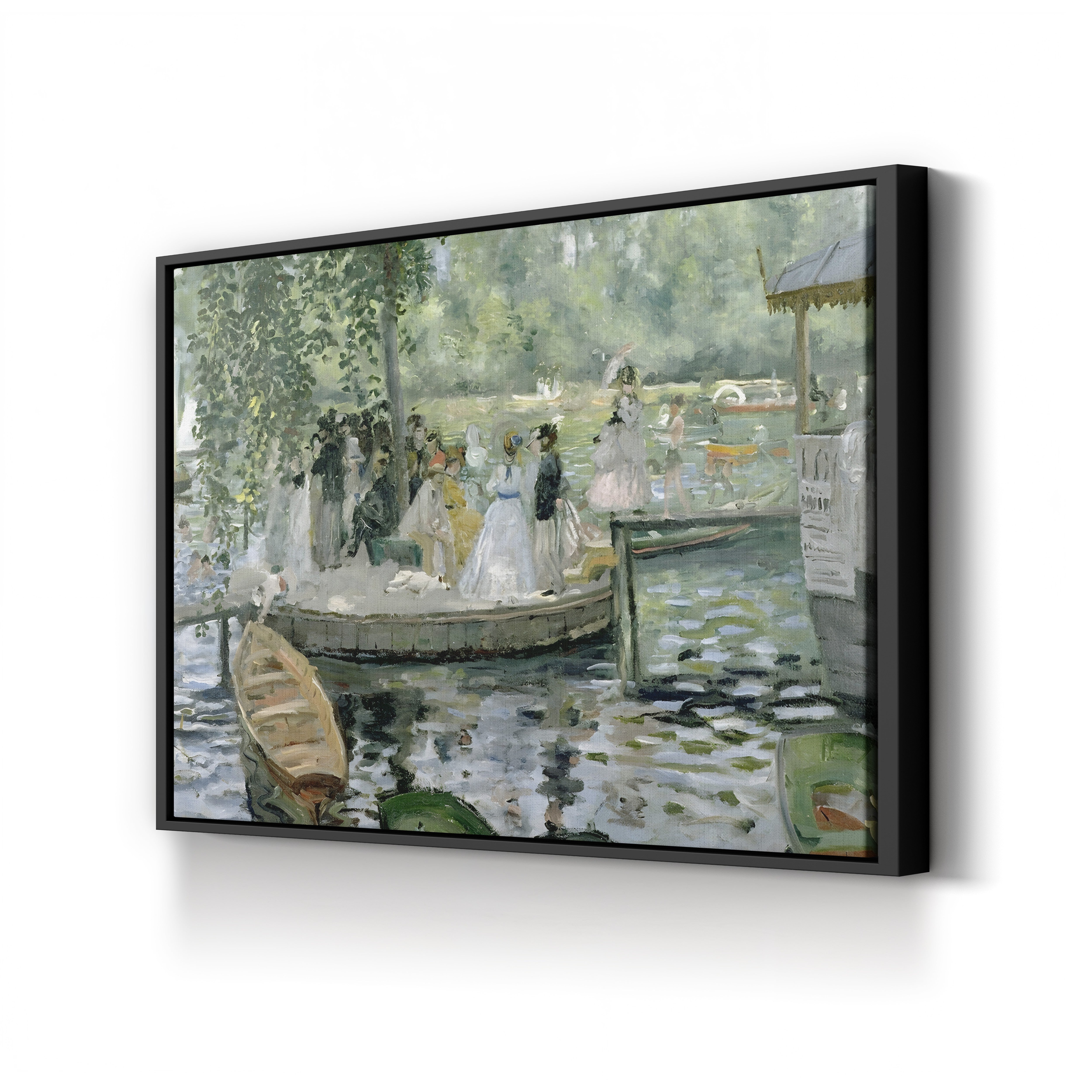 La Grenouillère, 1869 – Pierre-Auguste Renoir Wall Art | Impressionist River Canvas Print