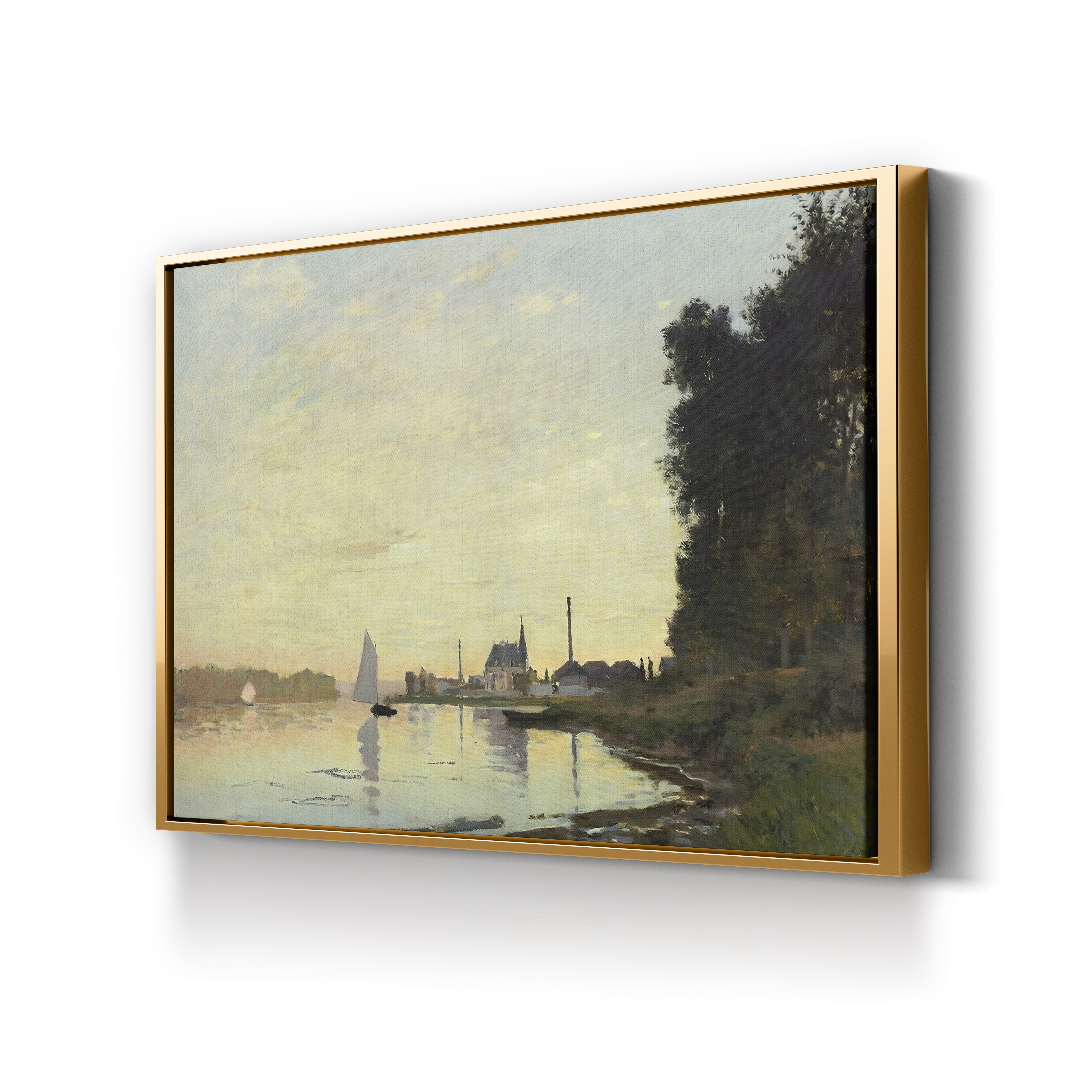 Argenteuil, Late Afternoon, 1872 – Claude Monet Wall Art | Early Impressionist Seine Canvas Print