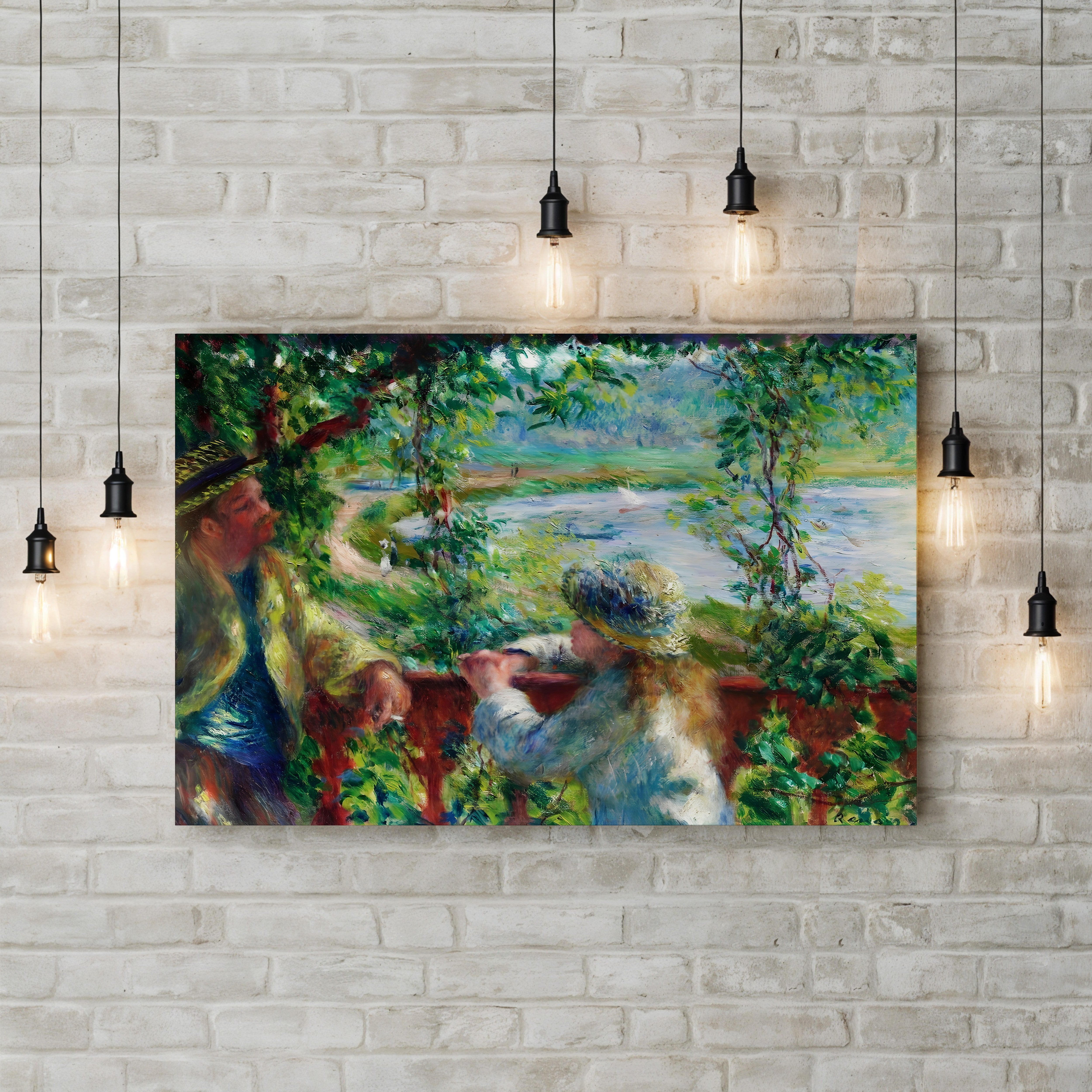 Near the Lake – Renoir Wall Art | Impressionist Landscape Canvas