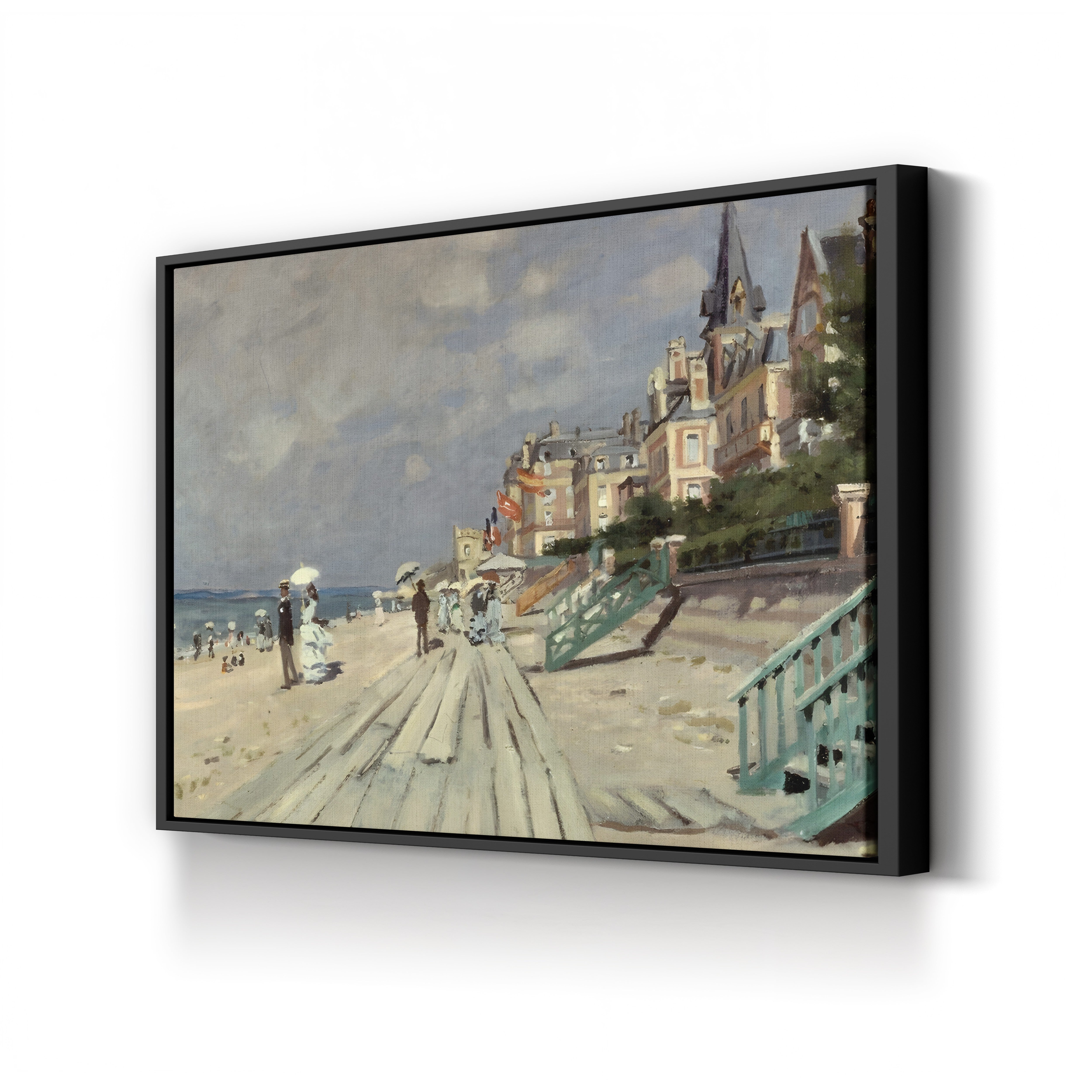 Beach at Trouville – Claude Monet Wall Art | Early Impressionist Norman Beach Canvas Print