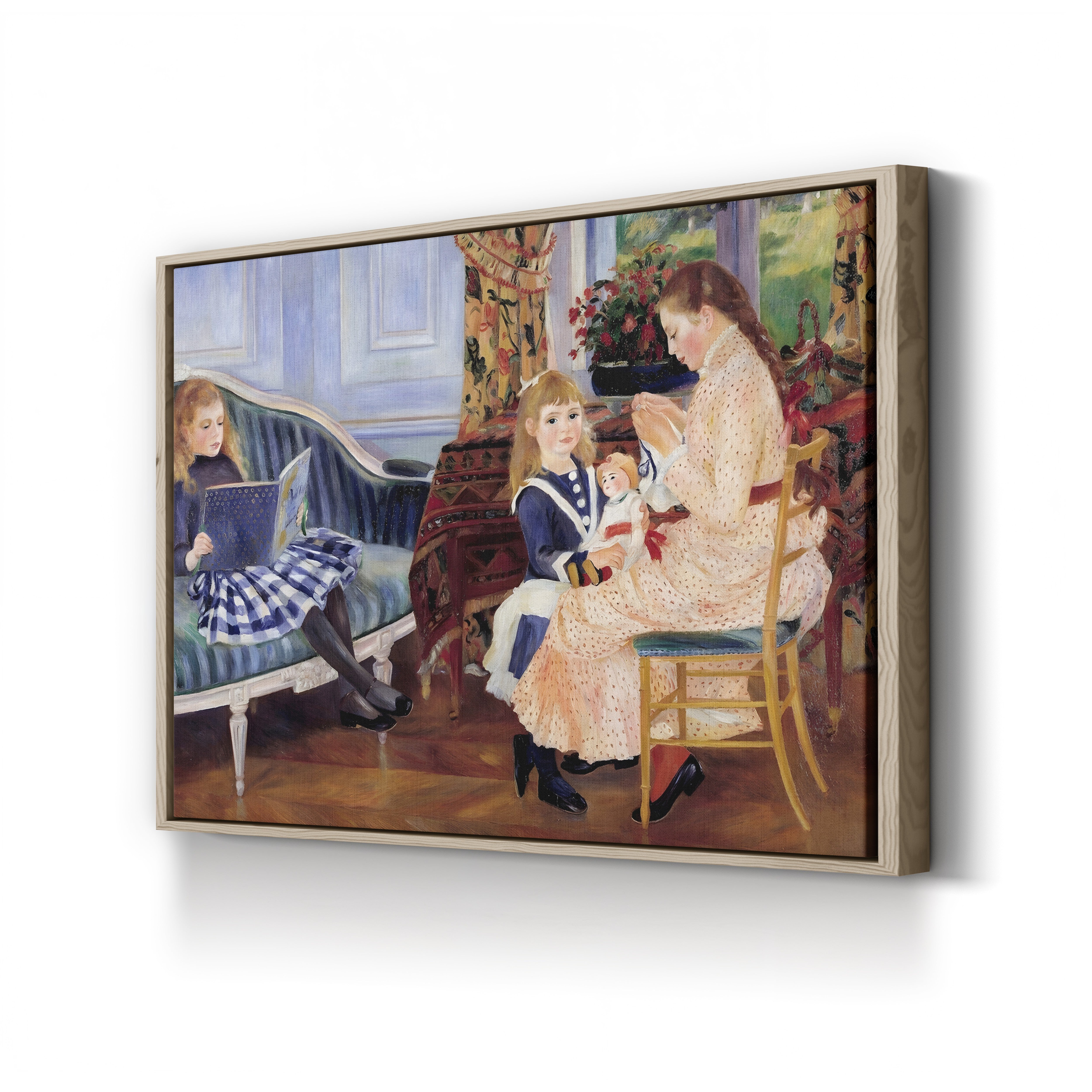 Children's Afternoon at Wargemont – Pierre-Auguste Renoir Wall Art | Impressionist Figure Canvas Print