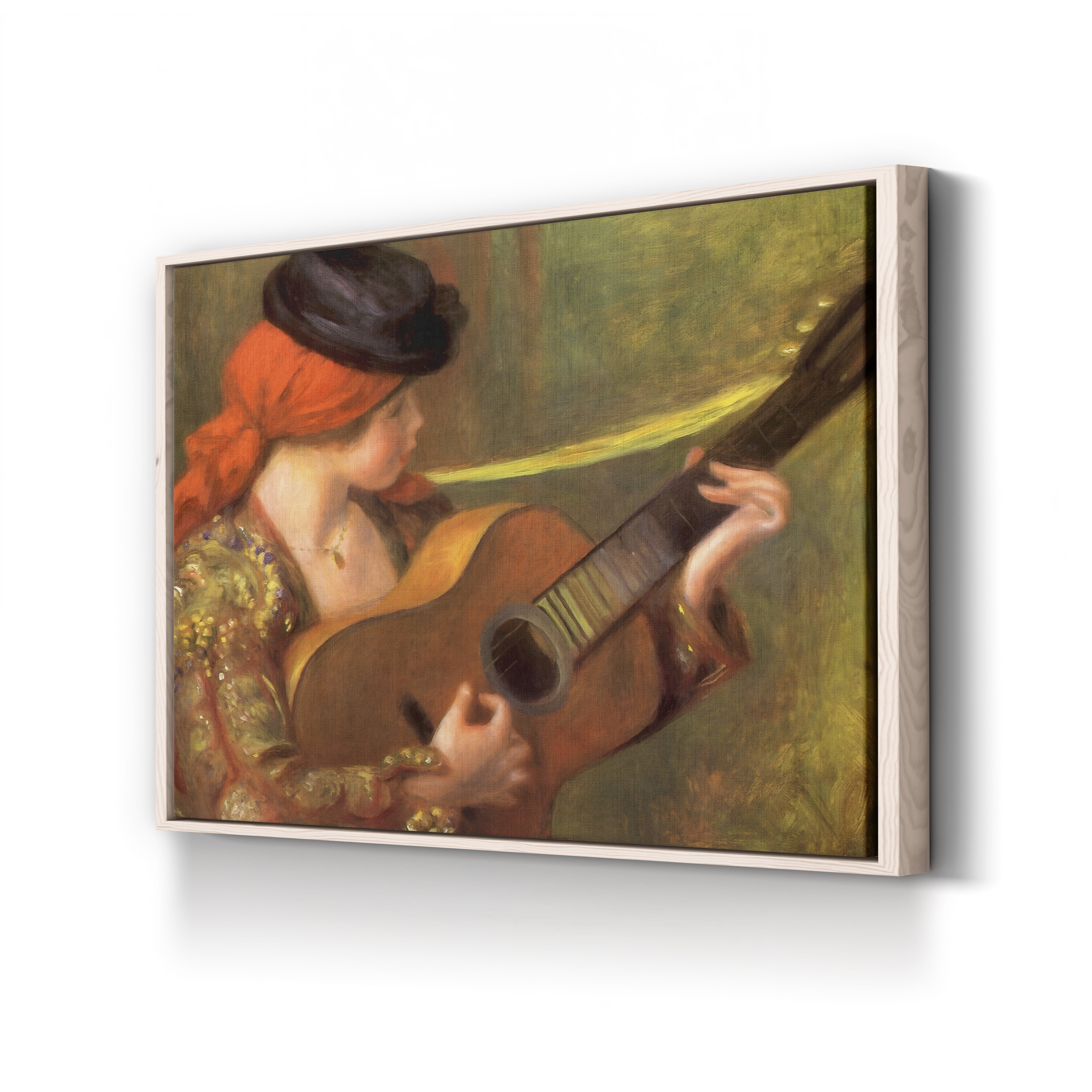 Young Spanish Woman with a Guitar – Pierre-Auguste Renoir Wall Art | Impressionist Figure Canvas Print