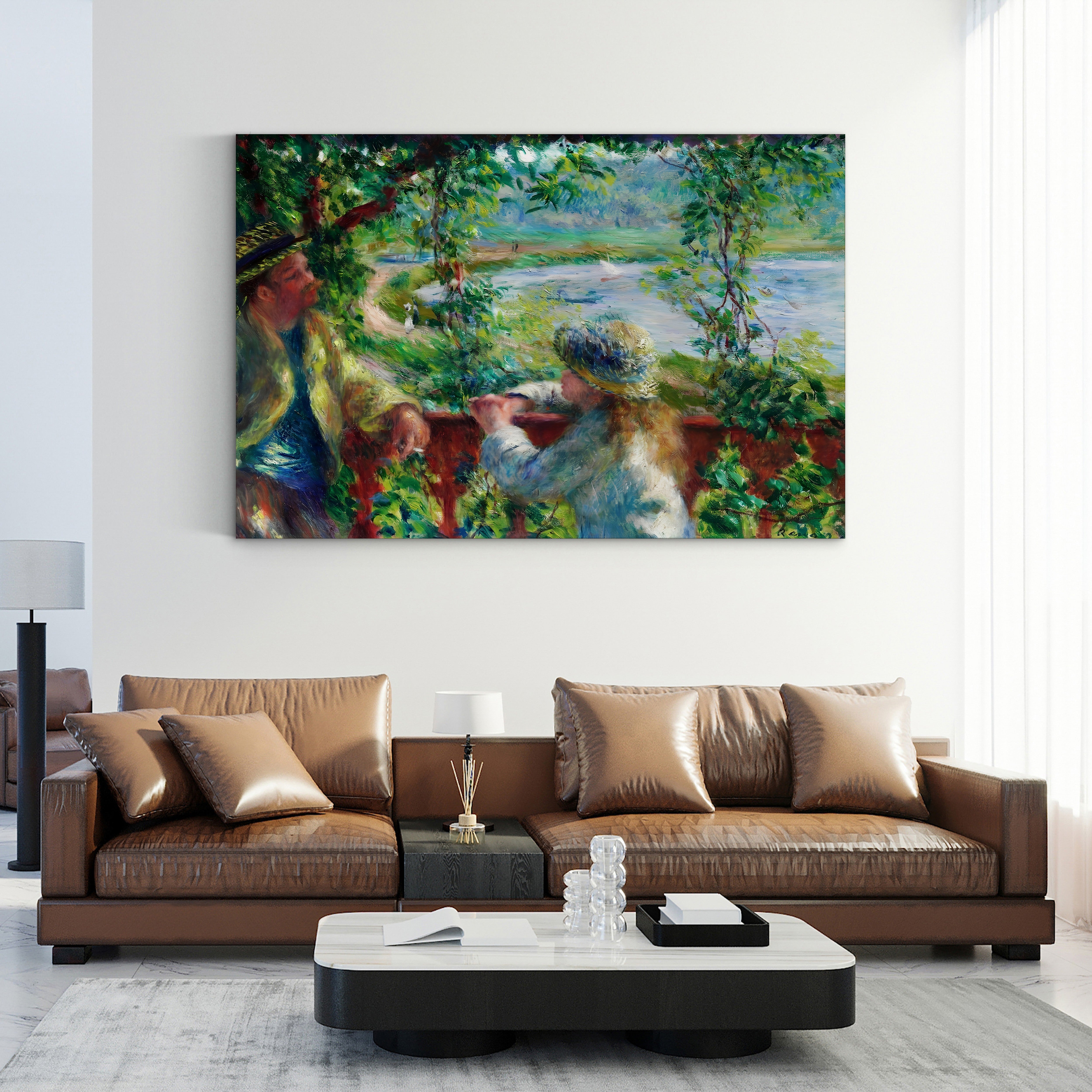 Near the Lake – Renoir Wall Art | Impressionist Landscape Canvas