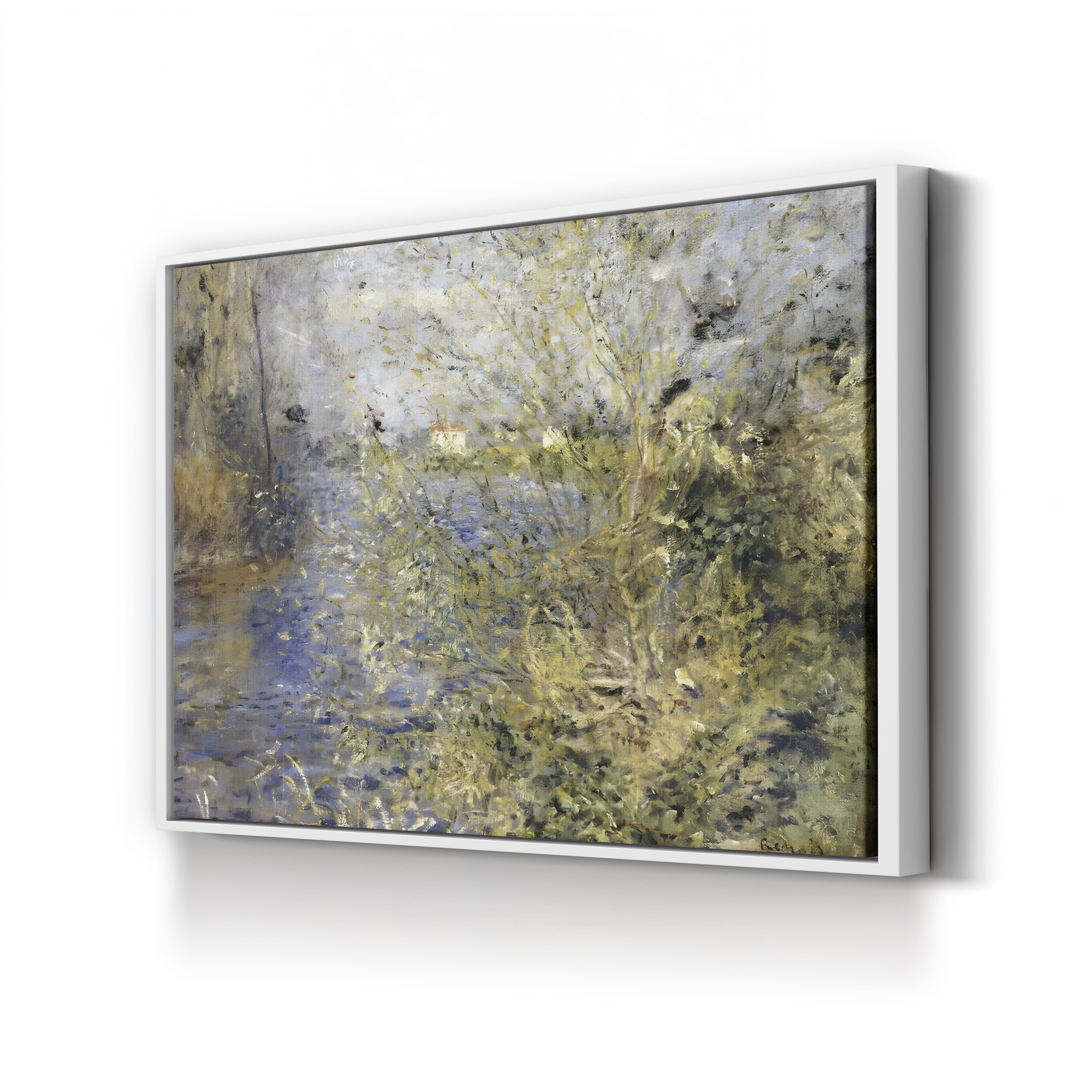The Seine at Argenteuil, 1875 – Pierre-Auguste Renoir Wall Art | Impressionist River Canvas Print