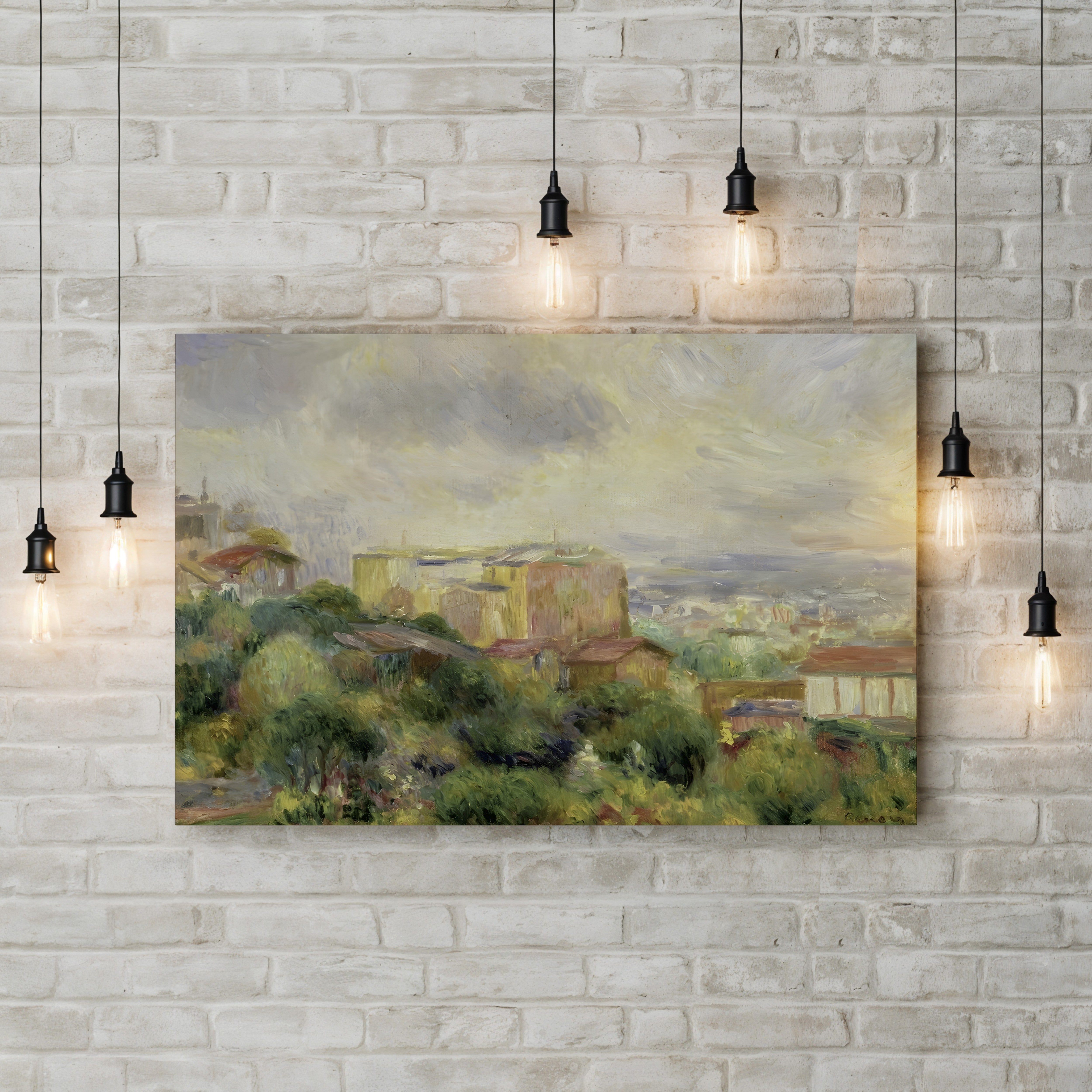 View from Montmartre, 1892 – Pierre-Auguste Renoir Wall Art | Impressionist Paris Canvas Print