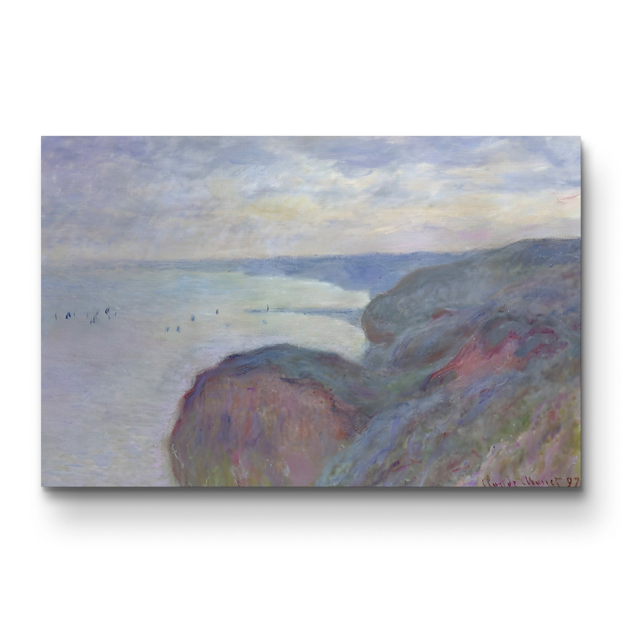 Cliffs Near Dieppe, 1897 – Claude Monet Wall Art | Late Impressionist Norman Coast Canvas Print