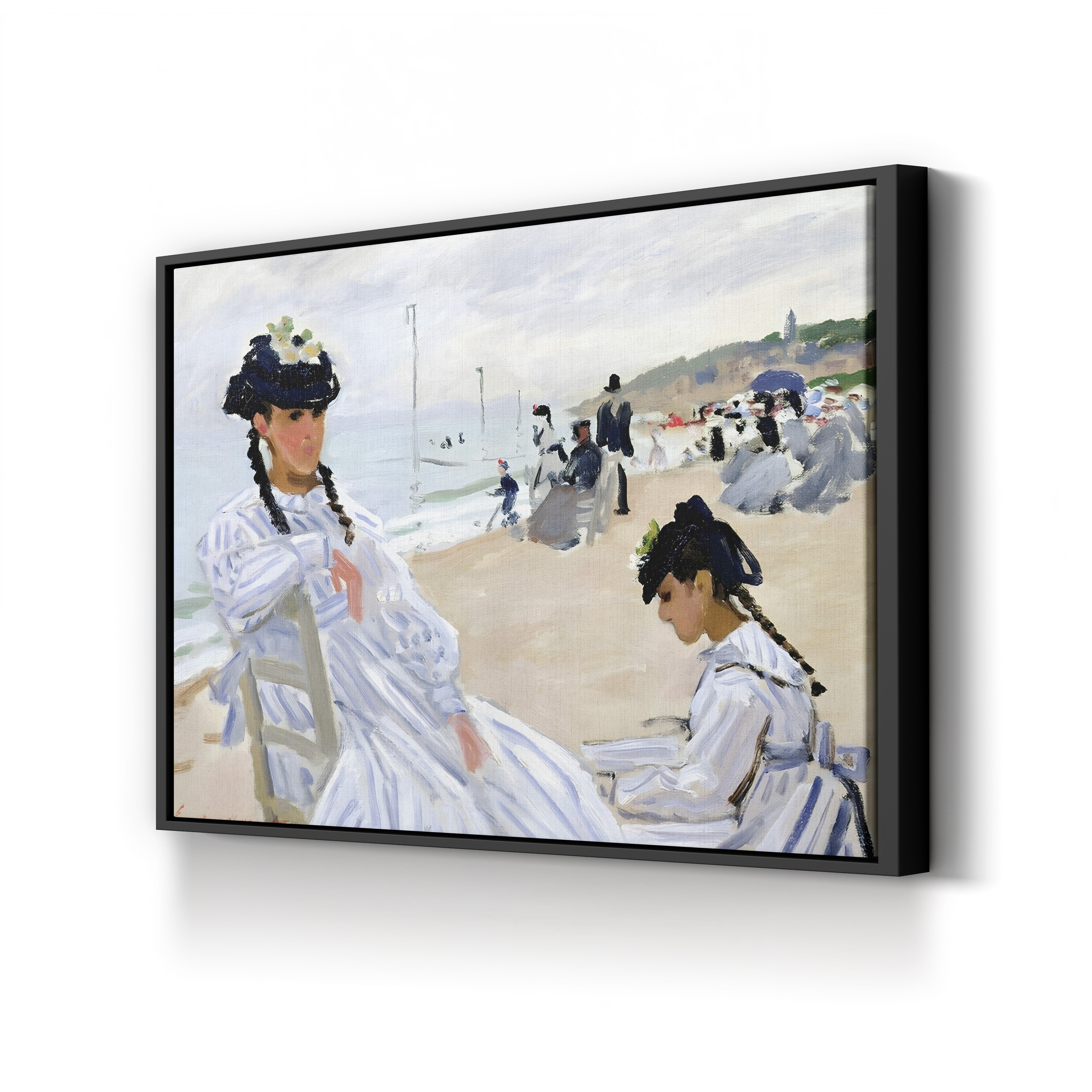 On the Beach at Trouville (Sur la plage à Trouville), 1870 by Claude Monet