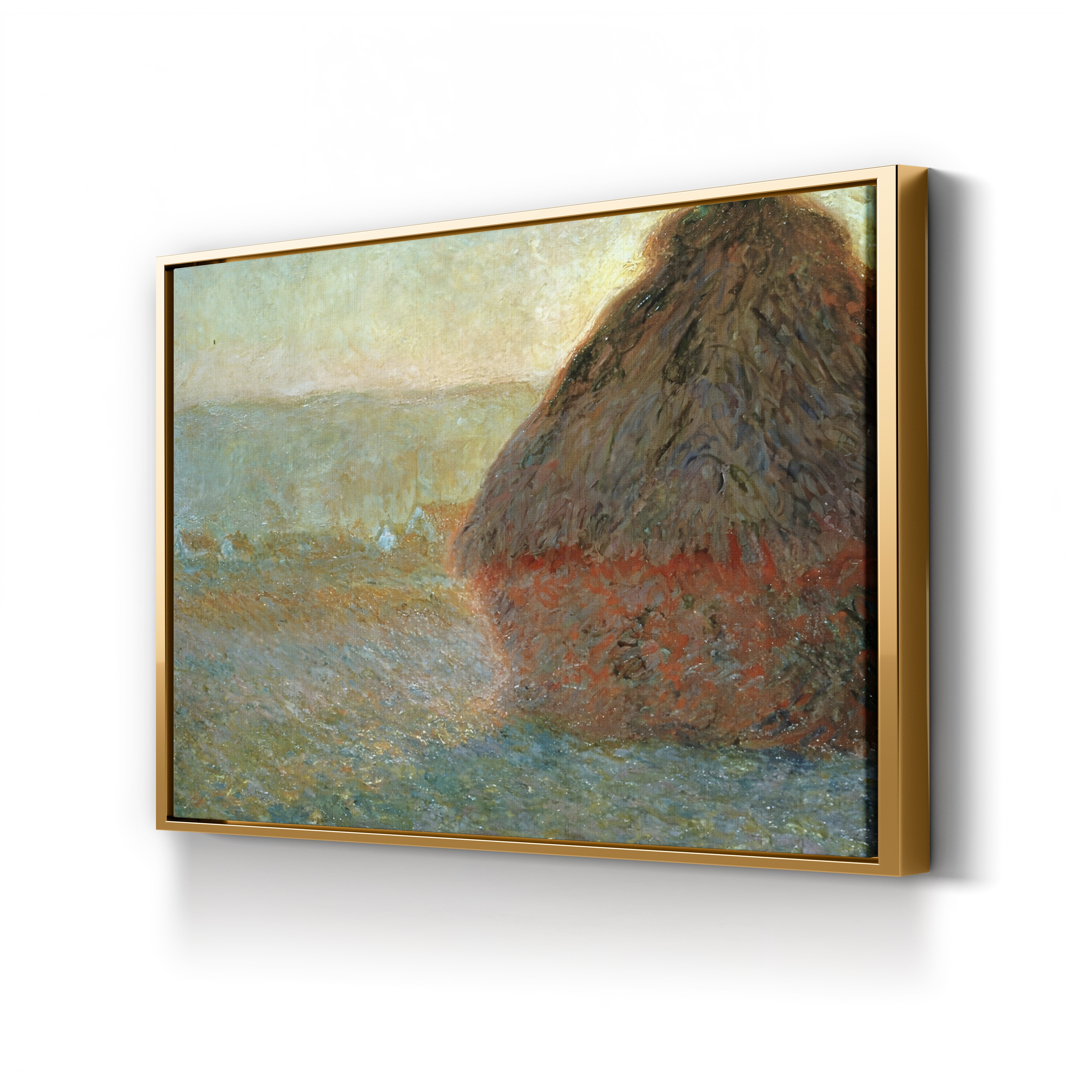 Haystack at Sunset – Claude Monet Wall Art | Iconic Meules Series Canvas Print
