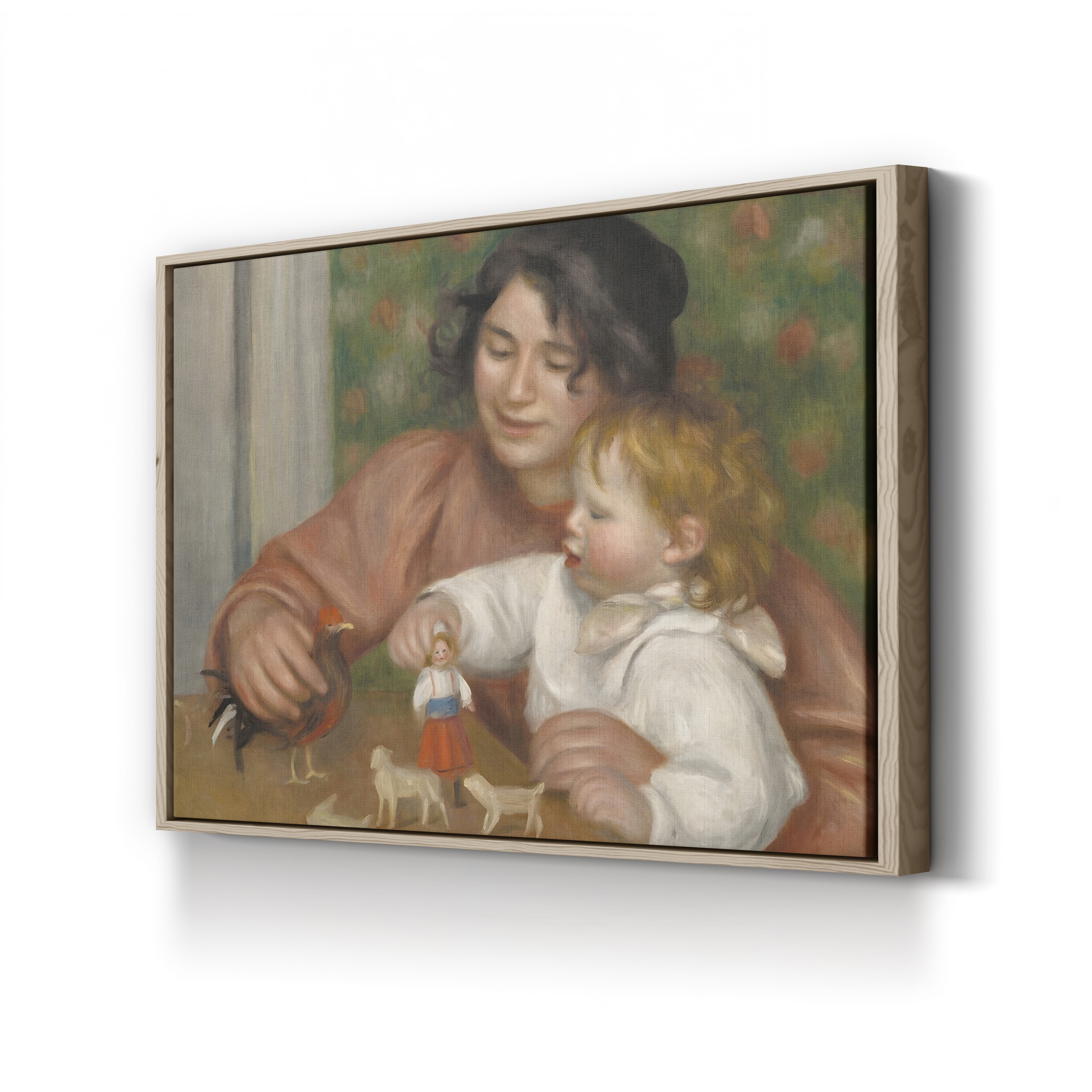 Child with Toys – Gabrielle and the Artist's Son Jean – Pierre-Auguste Renoir Wall Art | Impressionist Family Canvas Print