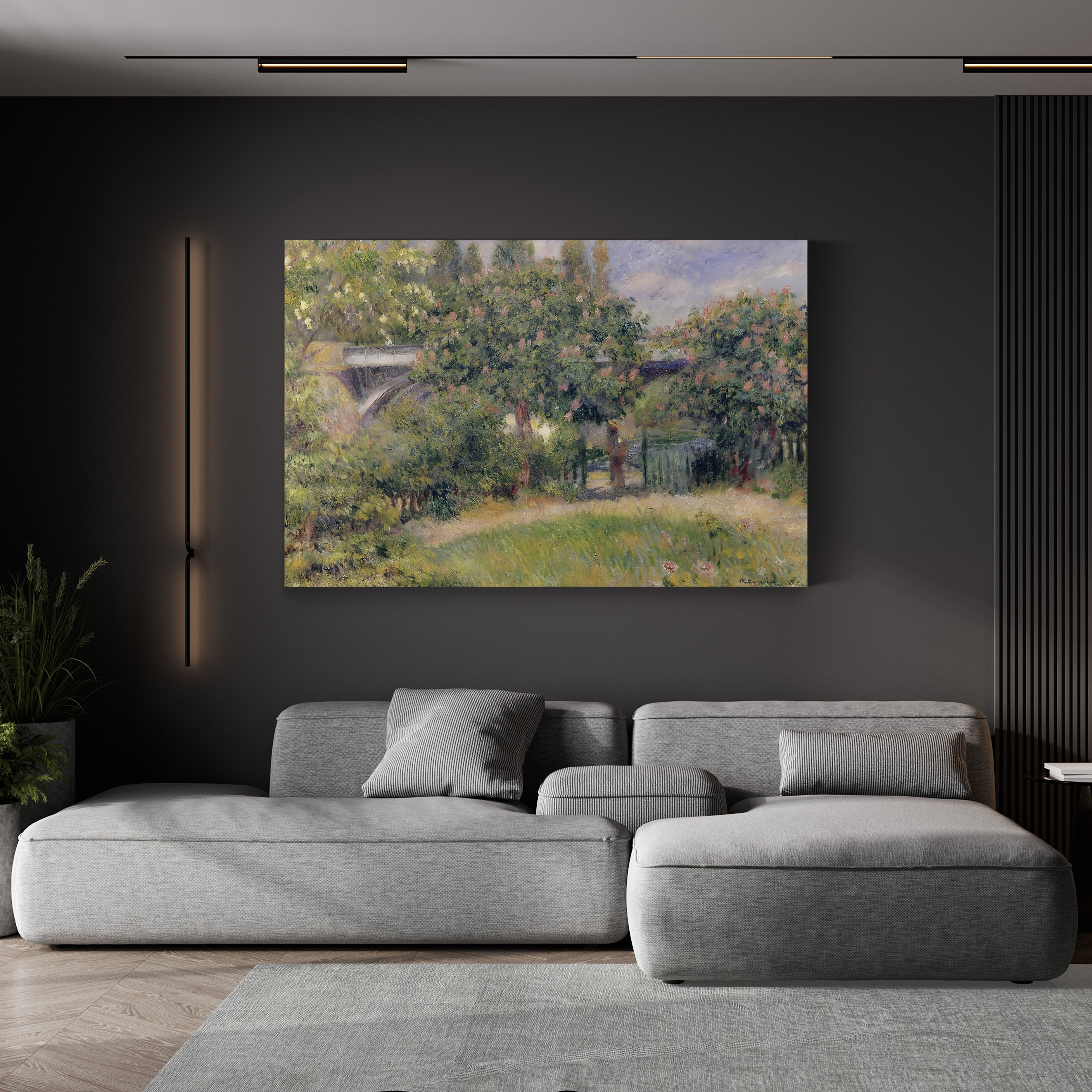 Railway Bridge at Chatou, 1881 – Renoir Wall Art | Impressionist Canvas