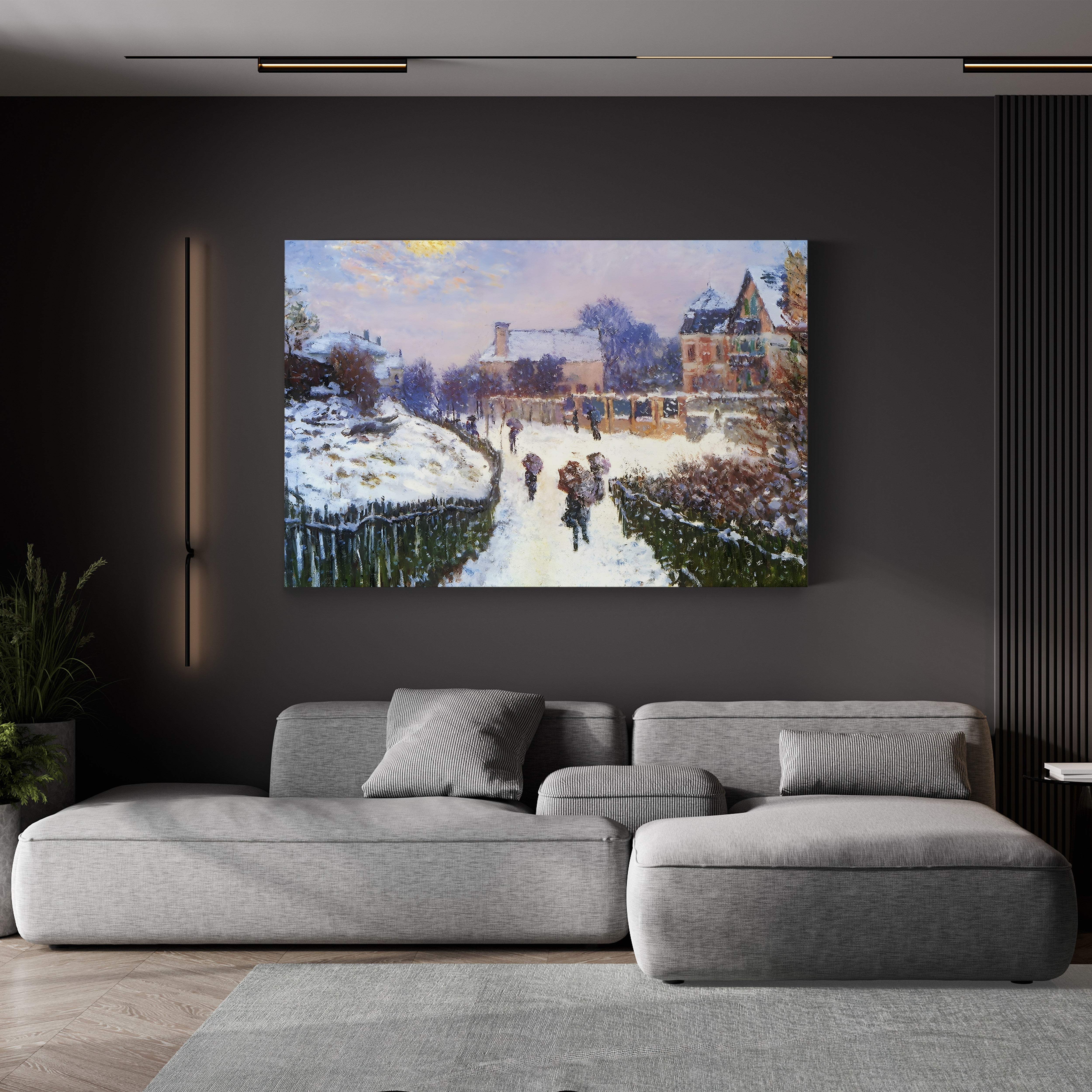 Boulevard Saint-Denis, Argenteuil – Claude Monet Wall Art | Impressionist Suburban Landscape Canvas Print